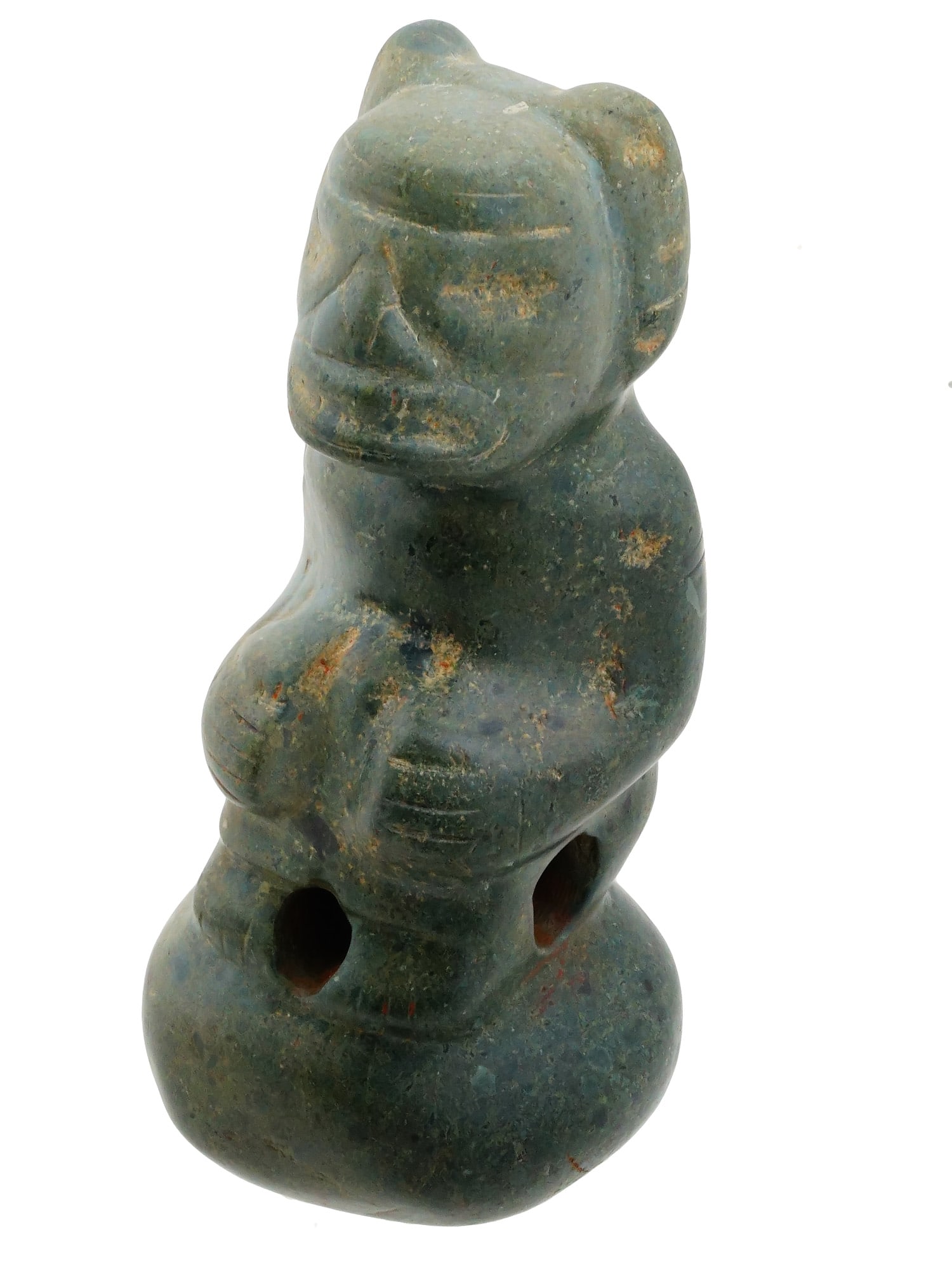 ANCIENT PRE COLUMBIAN CARVED STONE FIGURINE IDOL (1 of 8)