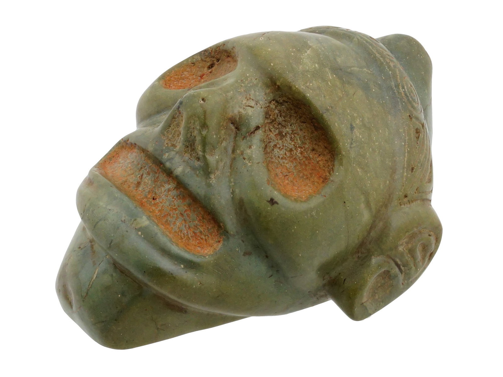 ANCIENT PRE COLUMBIAN TAINO STONE ANCESTRAL MASK HEAD (1 of 8)