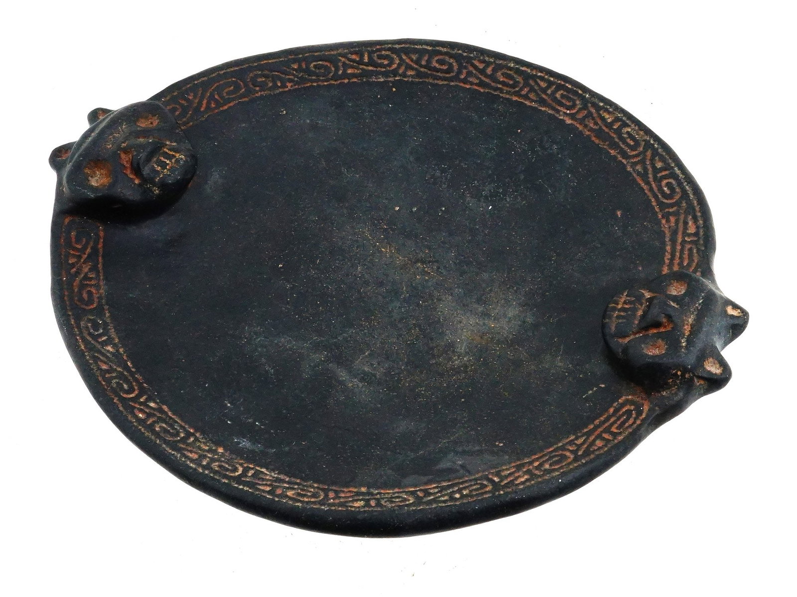 ANCIENT PRE COLUMBIAN TAINO ARAWAK HARDSTONE PLATE (1 of 8)