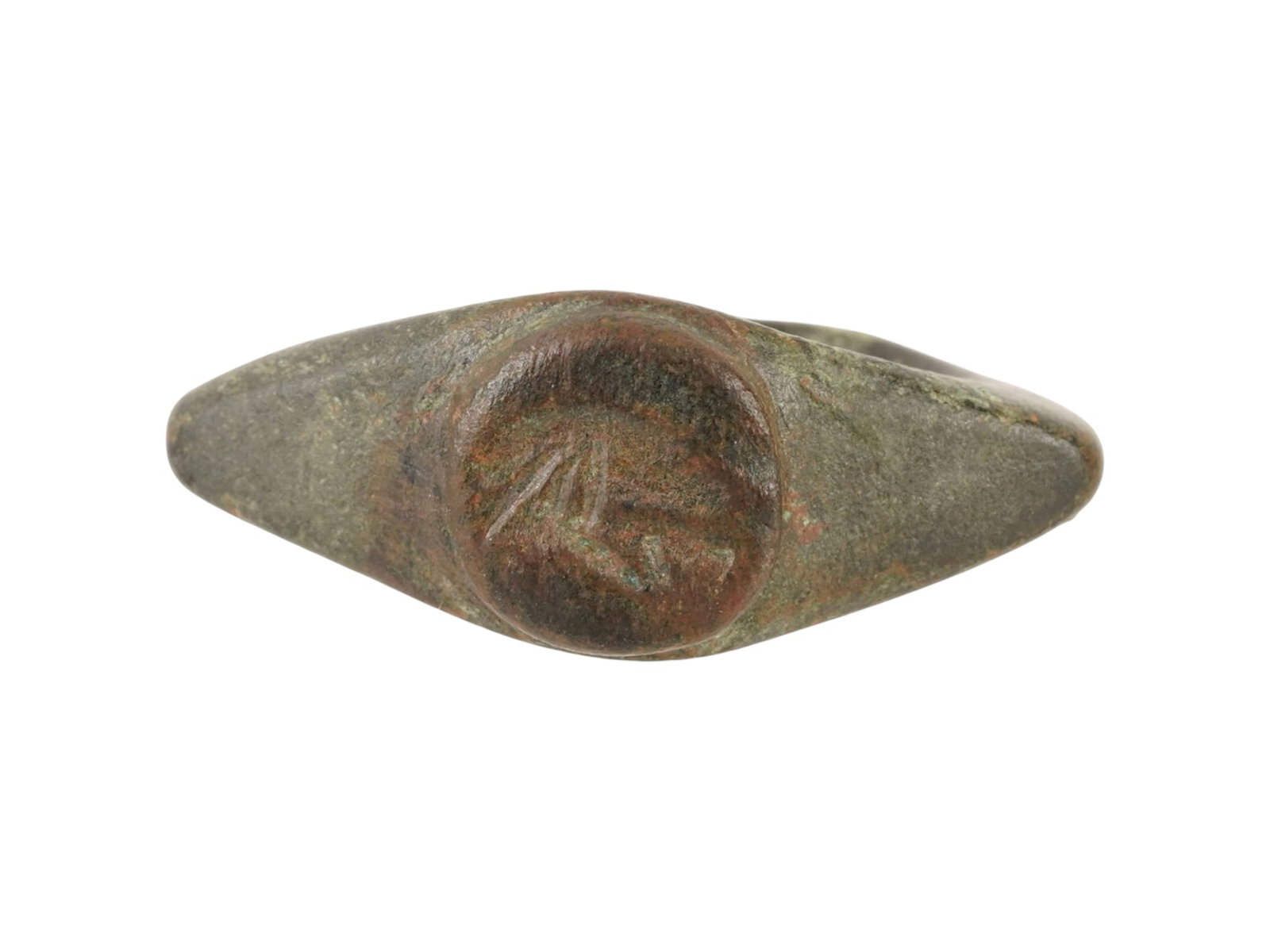 ANCIENT ROMAN BRONZE SIGNET RING 100 TO 300 AD (1 of 7)
