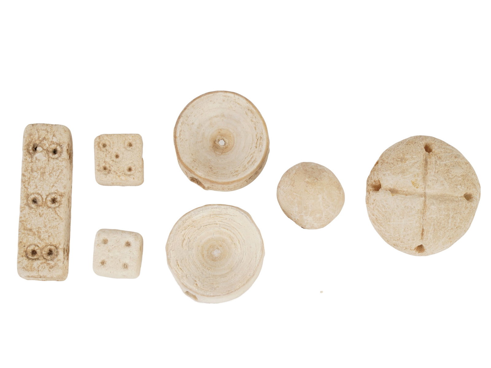 LOT ANCIENT GRECO ROMAN GAMING PIECES 1ST MILLENNIUM BC (1 of 4)