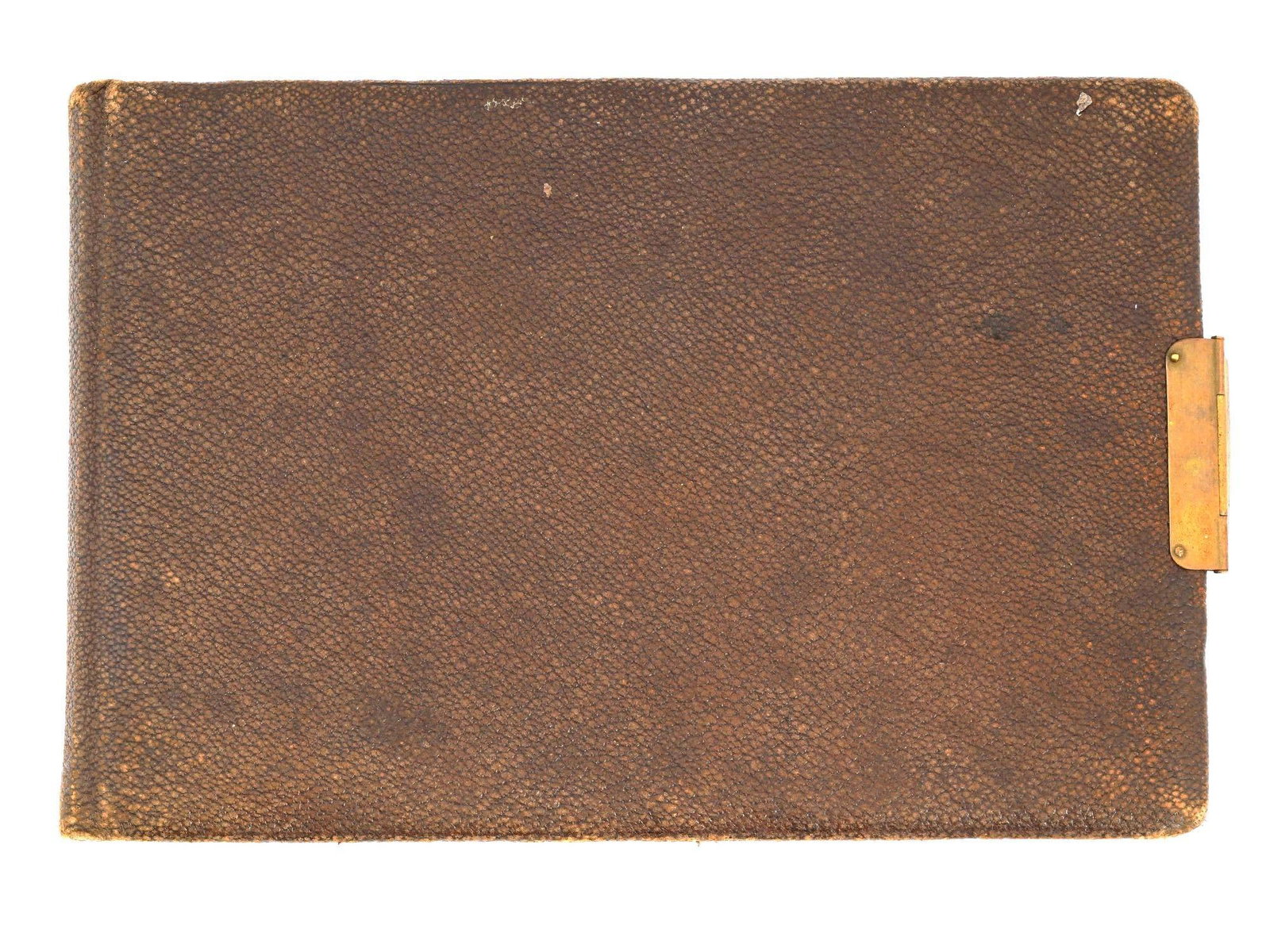 WWI ERA IMPERIAL RUSSIAN COMMEMORATIVE ALBUM: An Imperial Russian album for memorable notes from friends and family. Leather hardcover notebook with brass lock. Inscriptions and drawings dated 1915 to 1918. Antiquarian Librarian Collectibles,