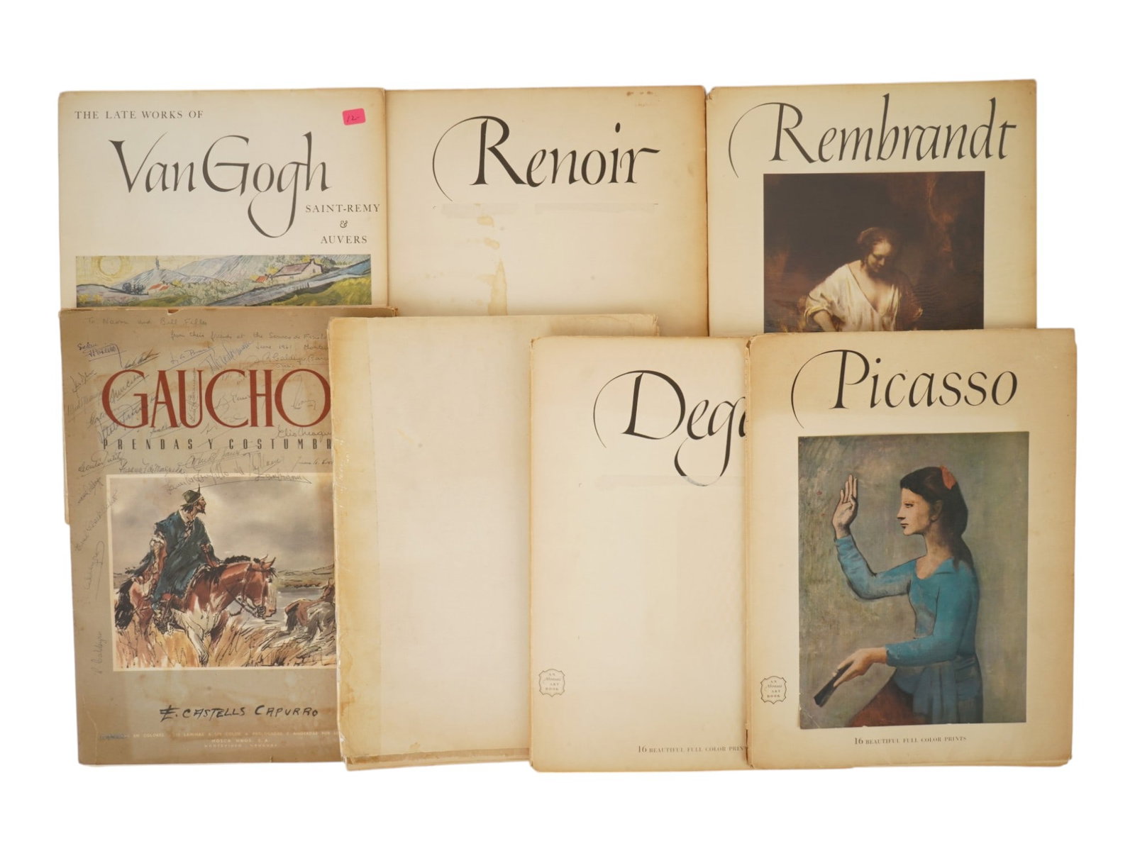 LOT OF 7 VINTAGE ART ALBUMS DEGAS PICASSO RENOIR (1 of 10)