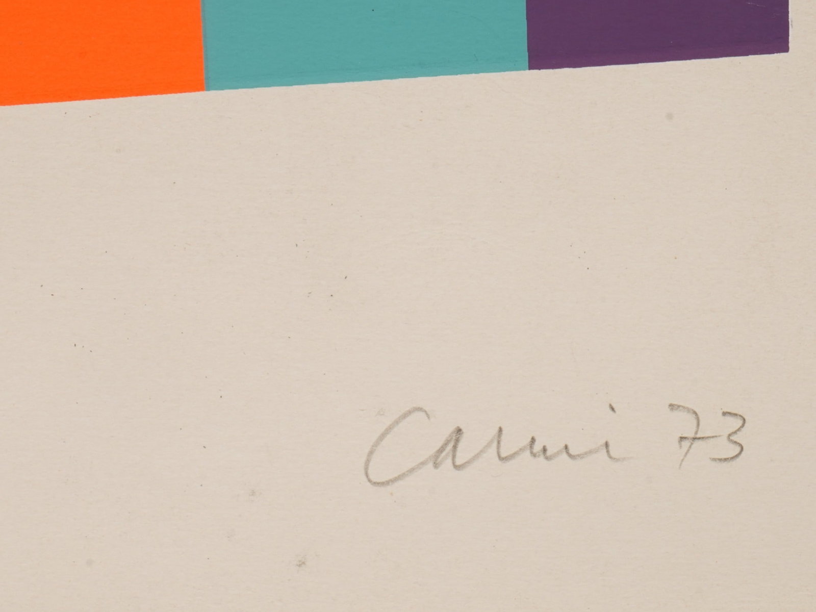 ABSTRACT OP ART SERIGRAPH SIGNED EUGENIO CARMI - 5