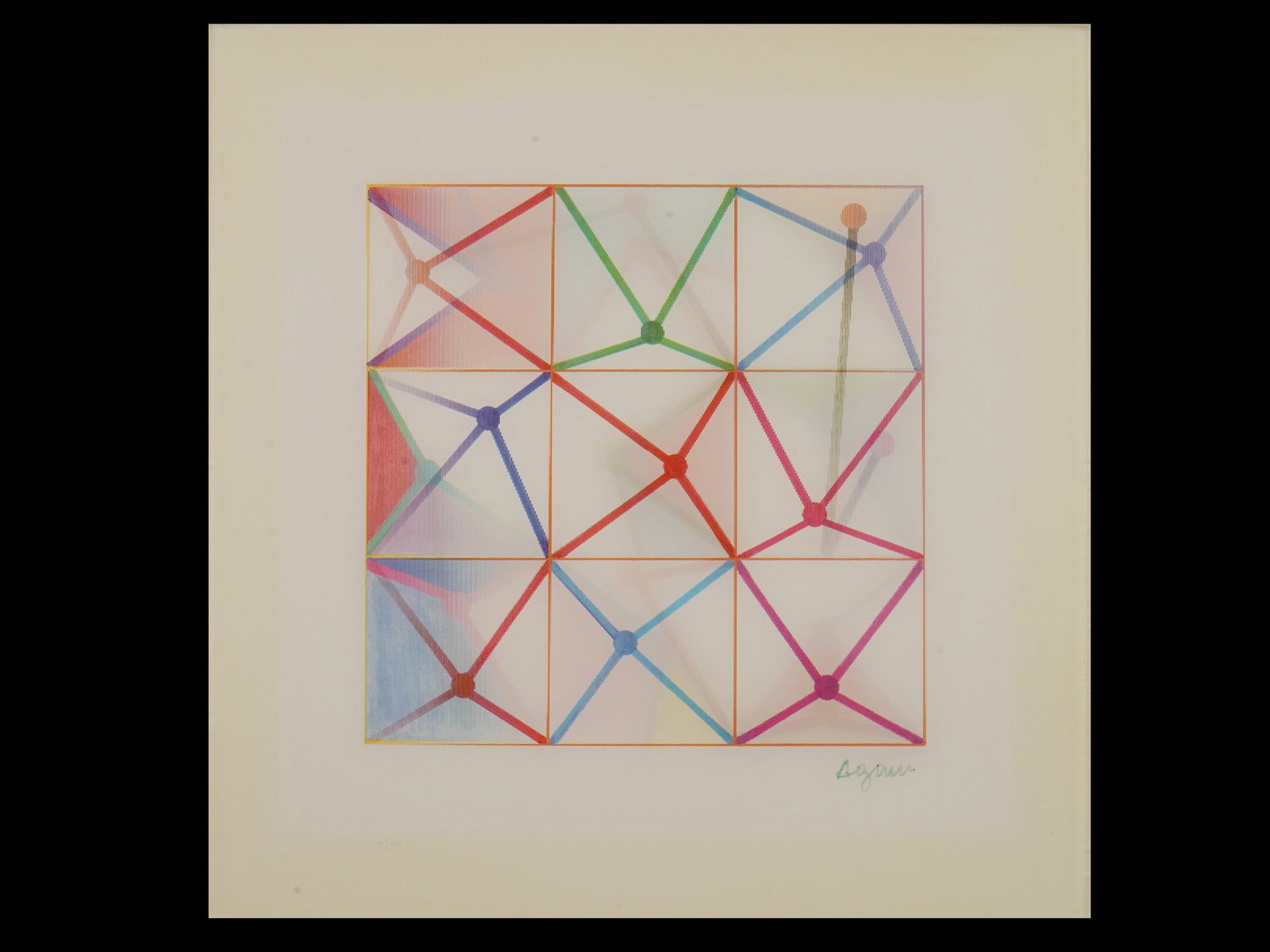 ISRAELI KINETIC AGAMOGRAPH BY YAACOV AGAM SIGNED (1 of 5)