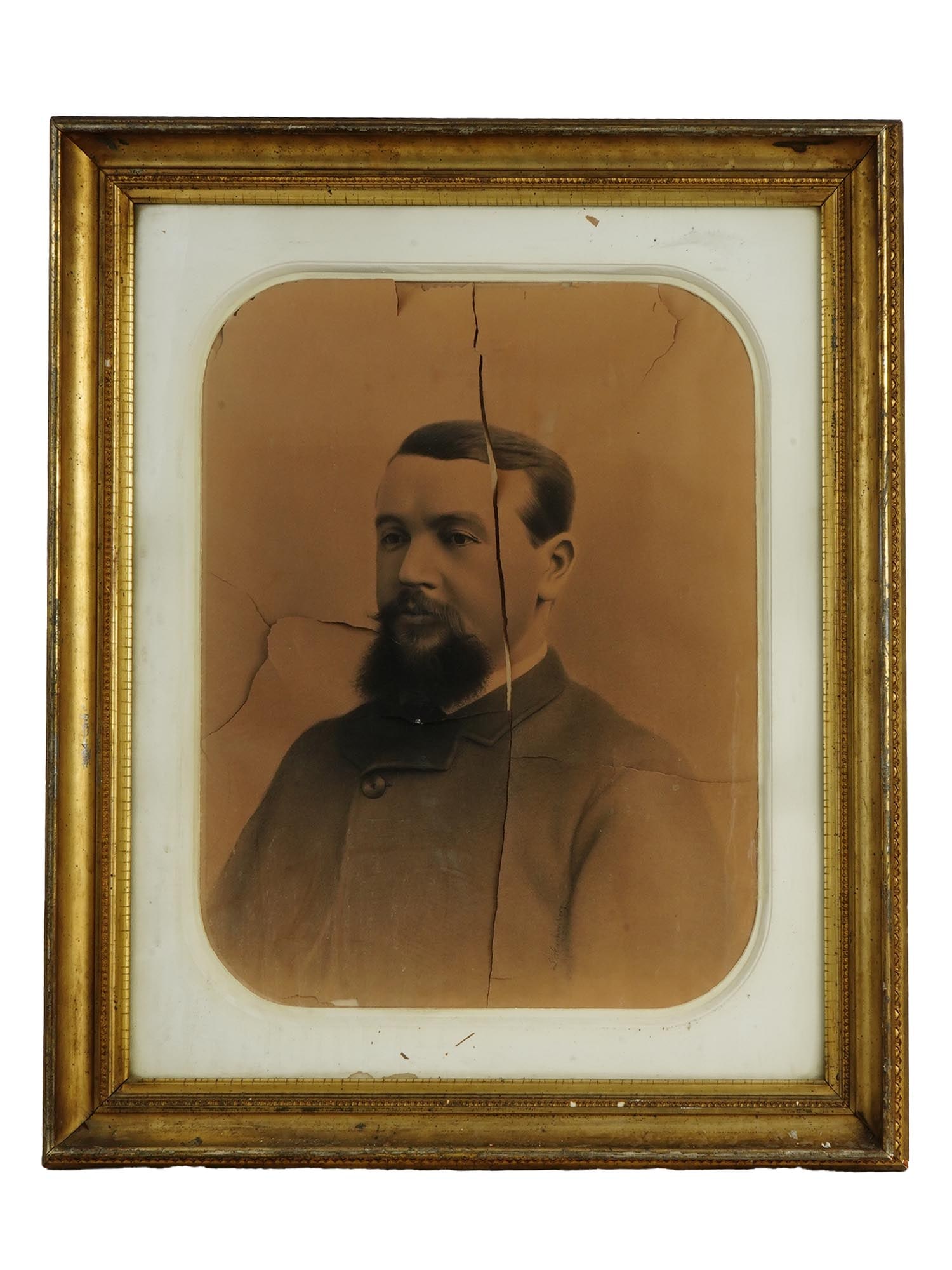 ANTIQUE GERMAN VICTORIAN ERA MAN PORTRAIT PAINTING 1889 (1 of 4)