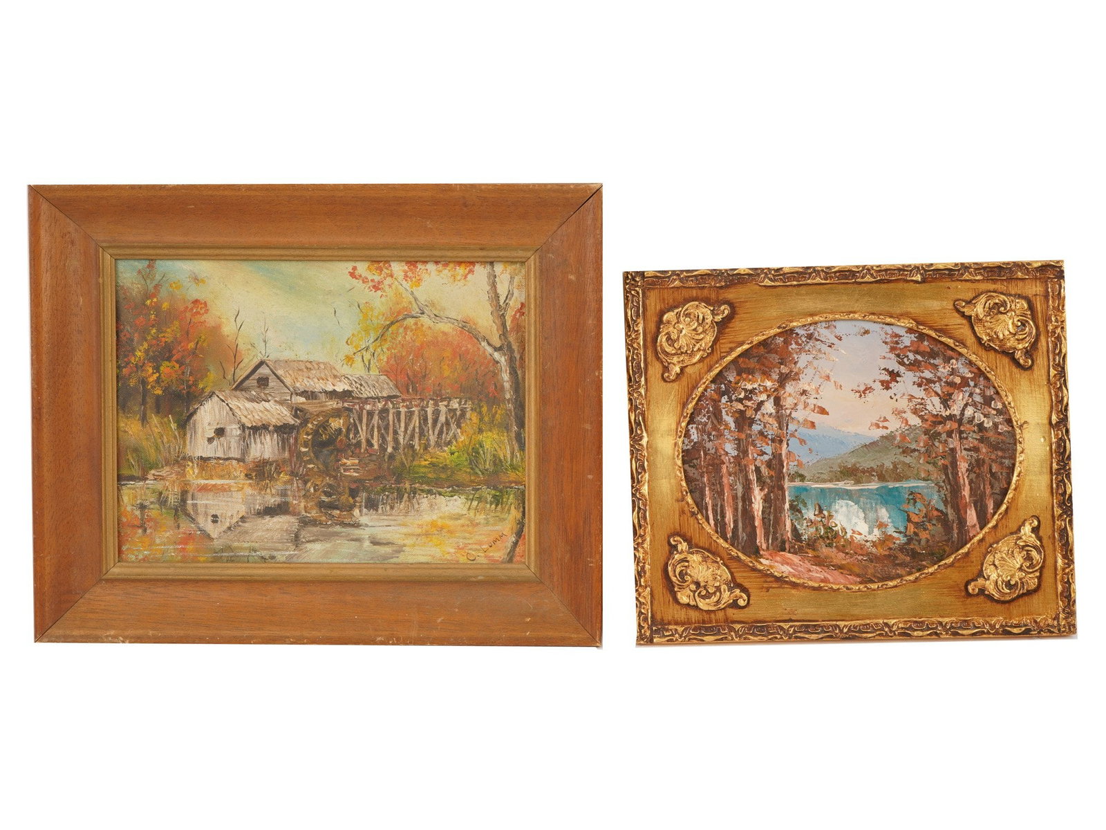MID CENTURY OIL ON BOARD LANDSCAPE PAINTINGS SIGNED (1 of 7)
