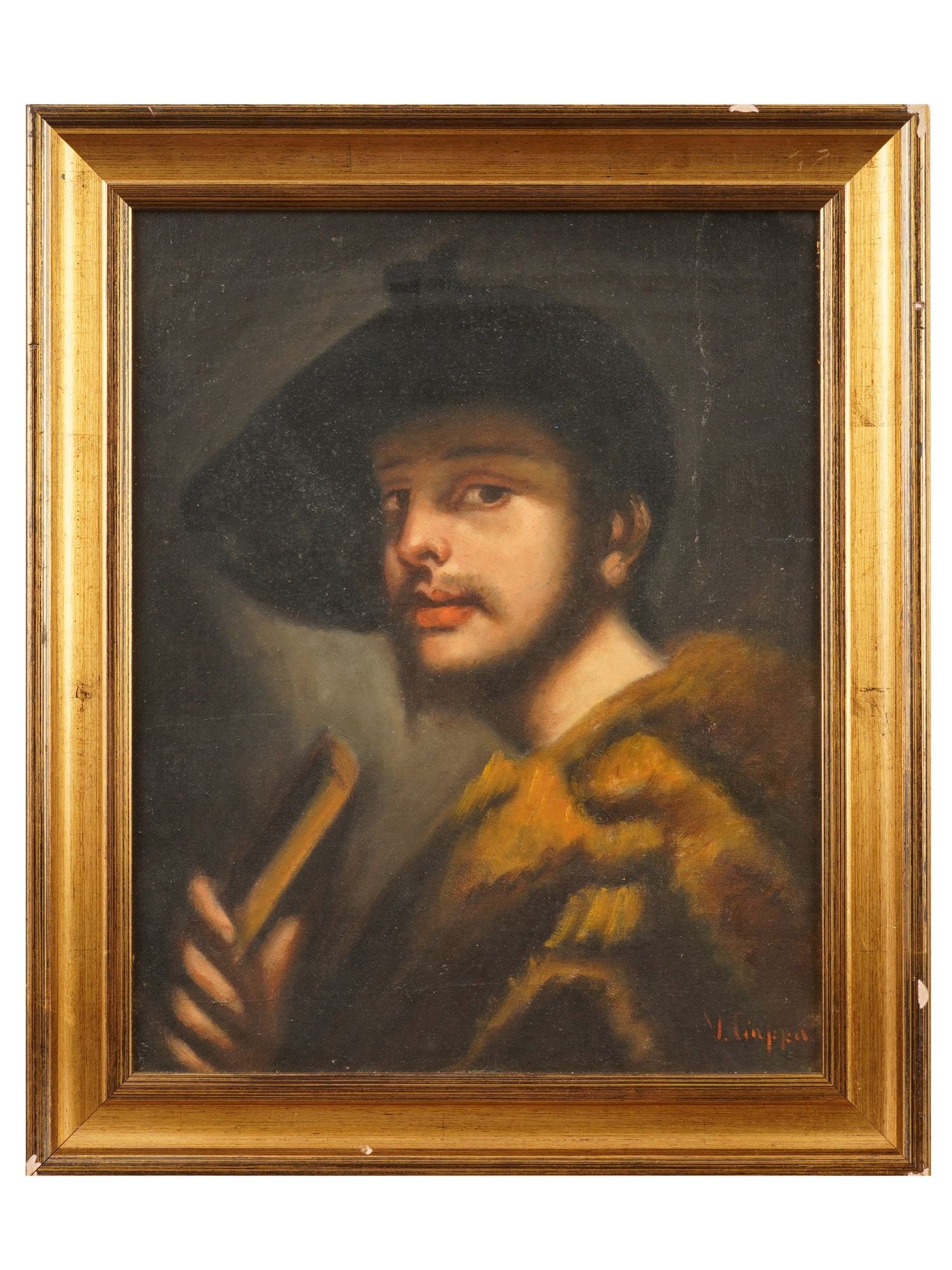 ANTIQUE OIL PORTRAIT PAINTING ATTR BIANCA CIAPPA (1 of 5)