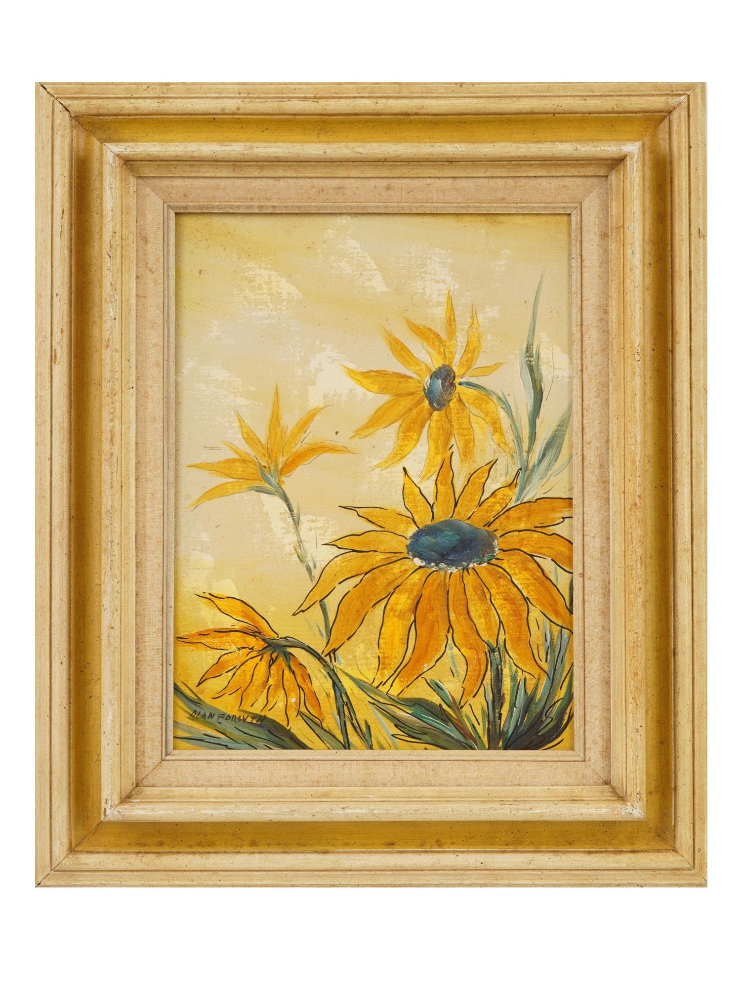 FLORAL STILL LIFE MIXED MEDIA PAINTING BY ALAN FORSYTH (1 of 4)