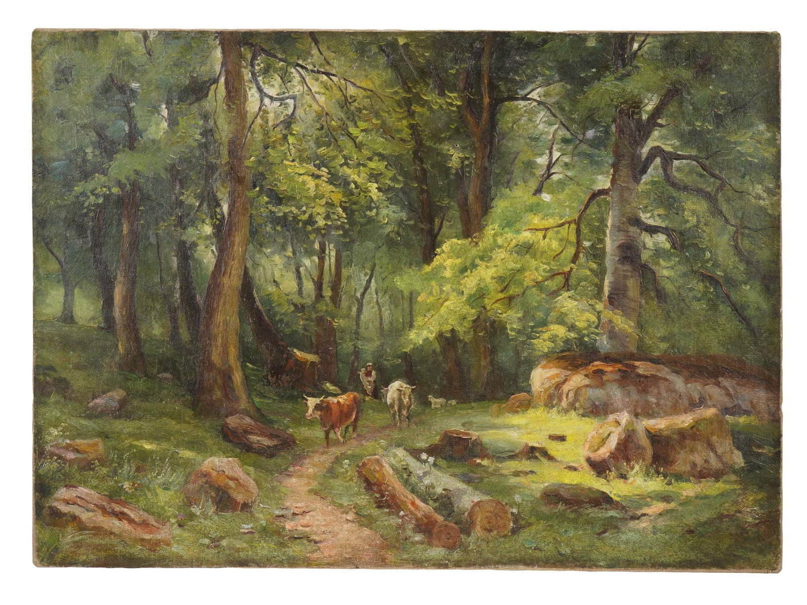 ATTR TO IVAN SHISHKIN OIL LANDSCAPE PAINTING W PAPERS (1 of 12)