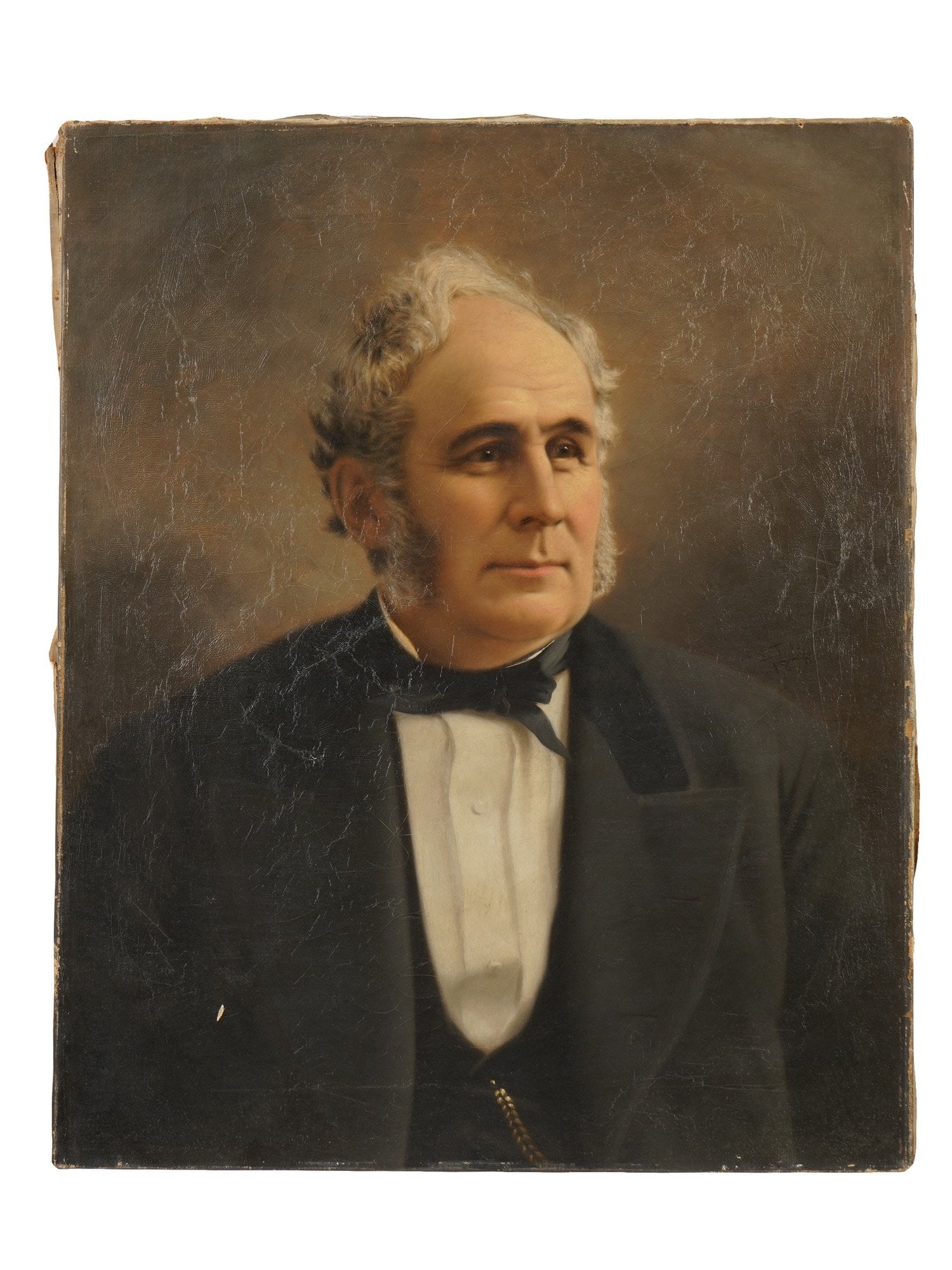 19TH C ANTIQUE MALE PORTRAIT OIL PAINTING FRAMED (1 of 6)