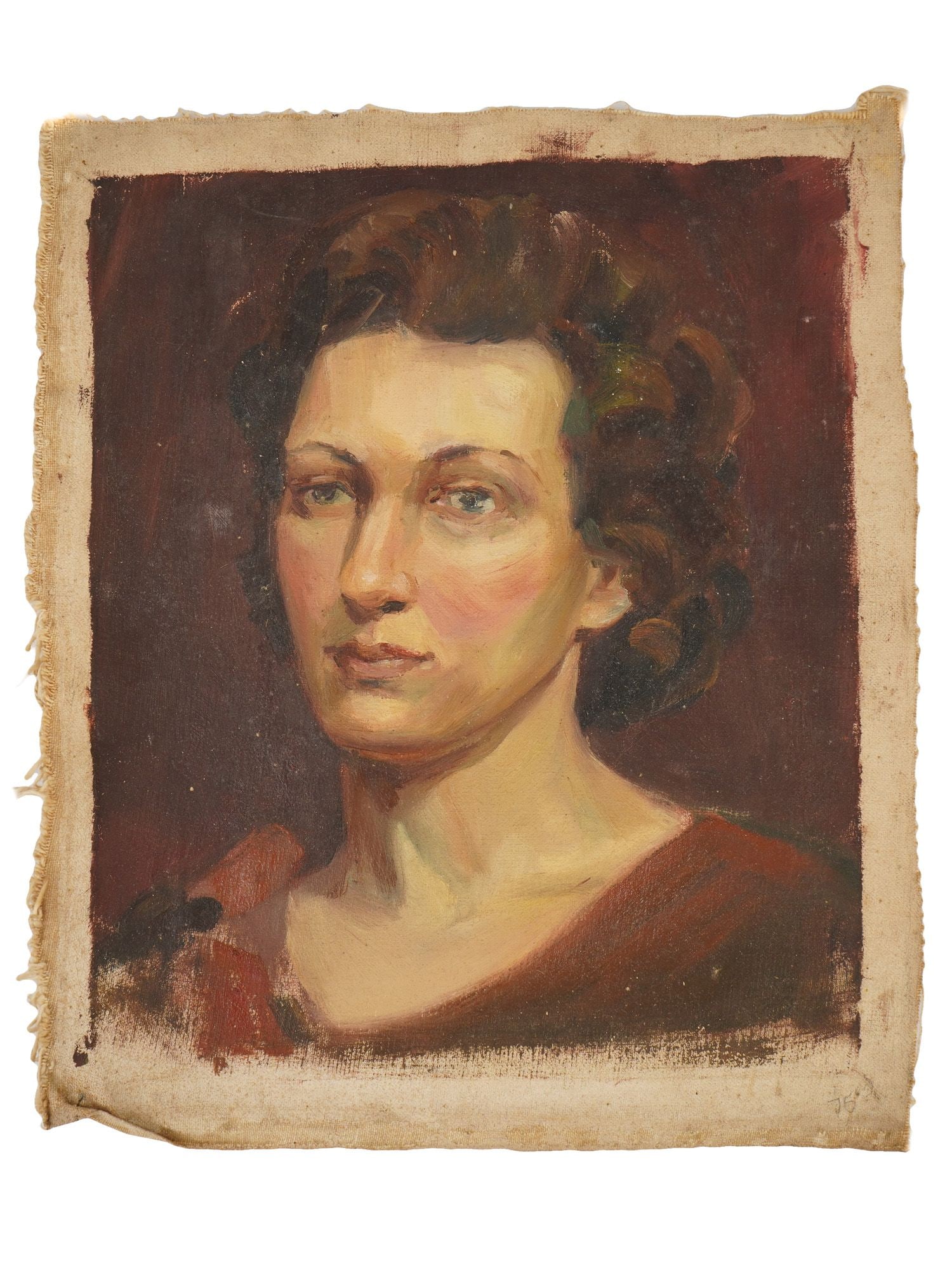 ATTR TO HOWARD D. BECKER AMERICAN PORTRAIT PAINTING (1 of 5)