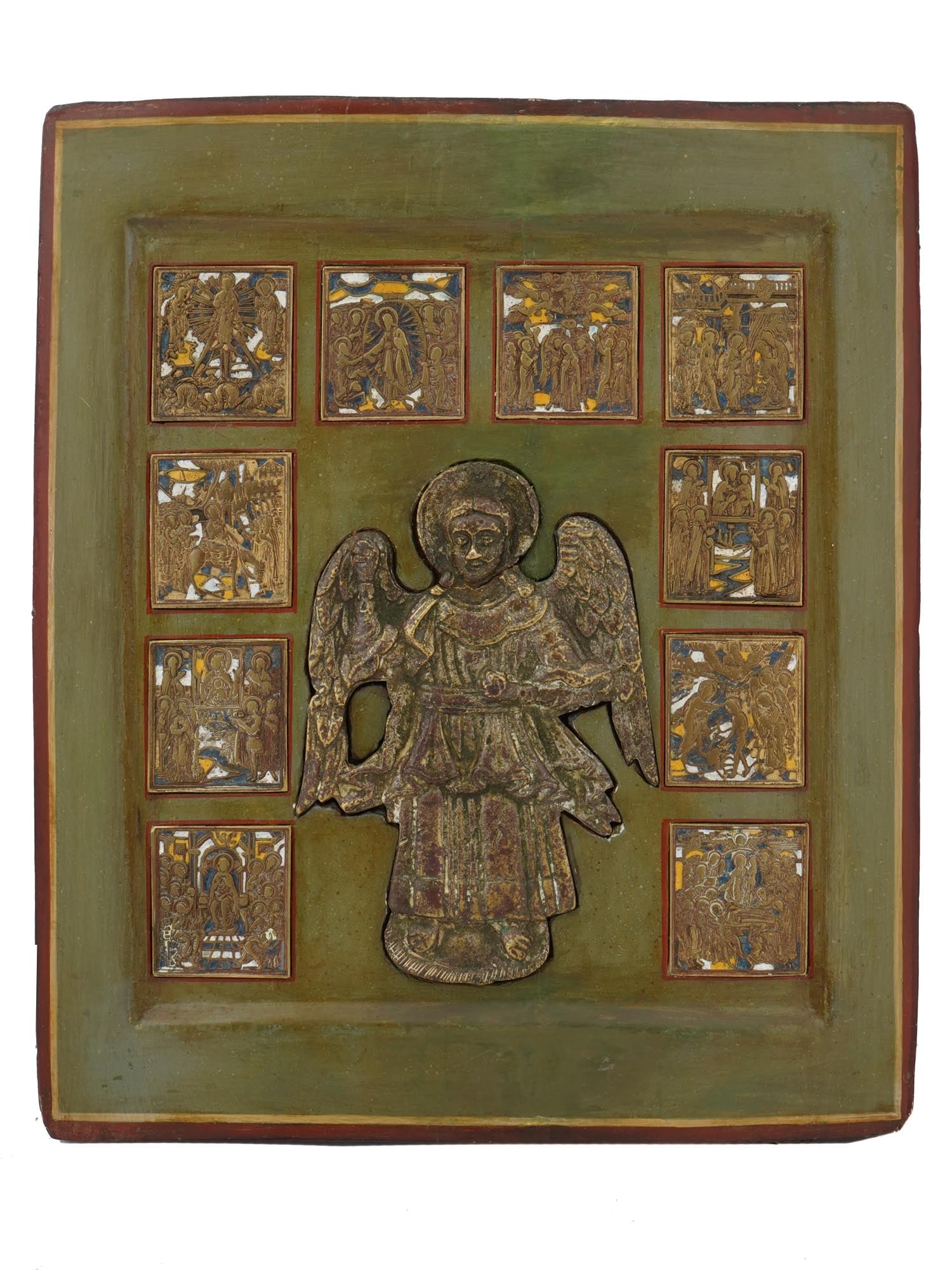 RARE ANTIQUE RUSSIAN CHRIST SAVED GOOD SILENCE ICON (1 of 7)