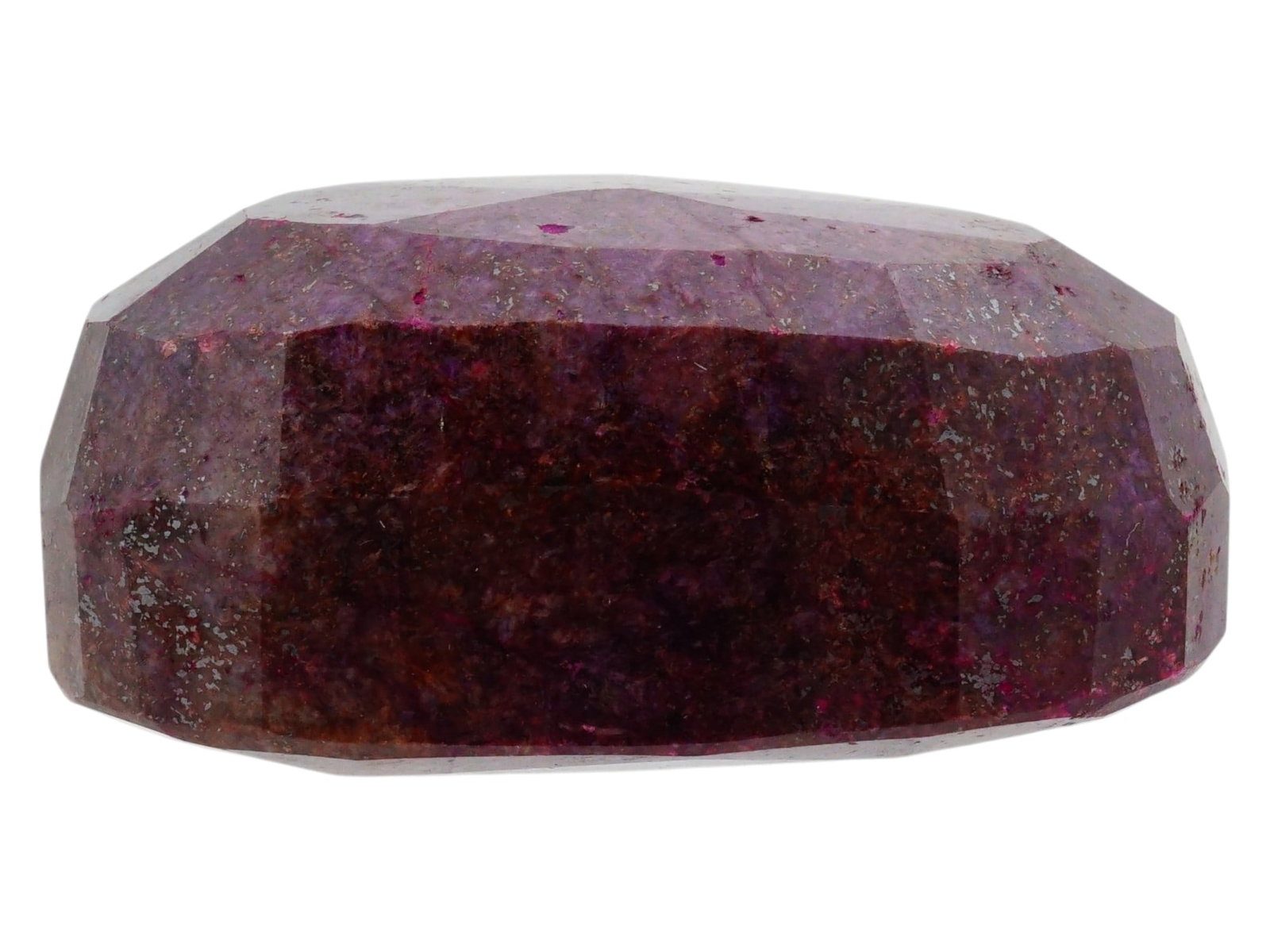 LARGE NATURAL UNTREATED BURGUNDY RUBY GEMSTONE - 4