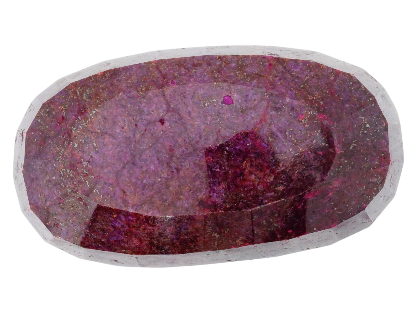 LARGE NATURAL UNTREATED BURGUNDY RUBY GEMSTONE - 6