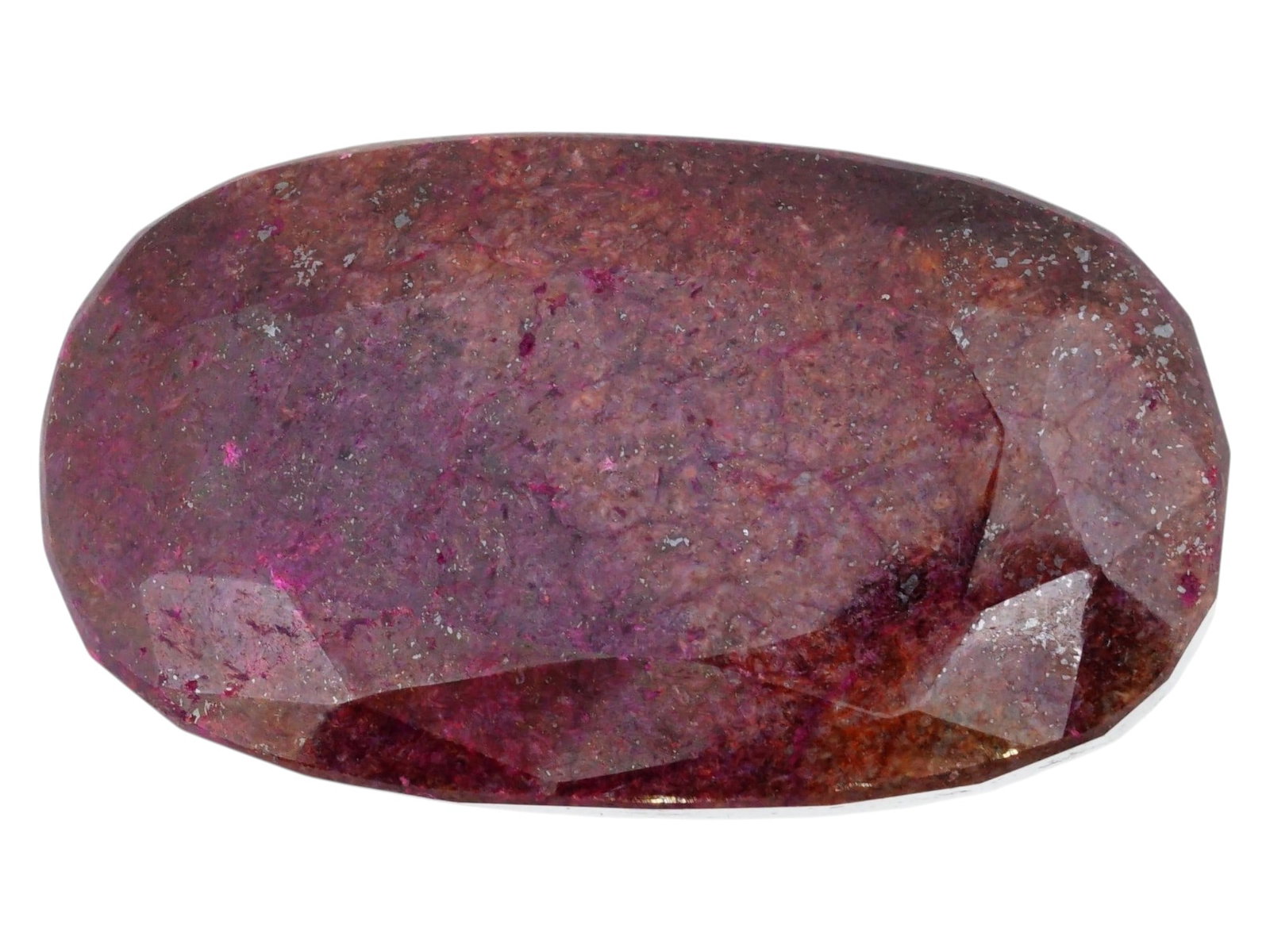 LARGE NATURAL UNTREATED BURGUNDY RUBY GEMSTONE - 7