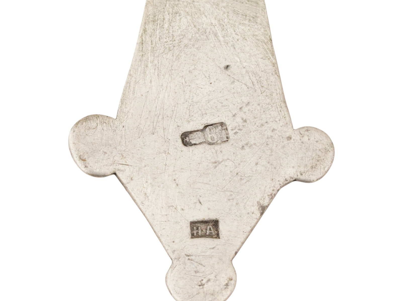 RUSSIAN SILVER CHAMPLEVE ENAMEL CROSS PENDANT - 5