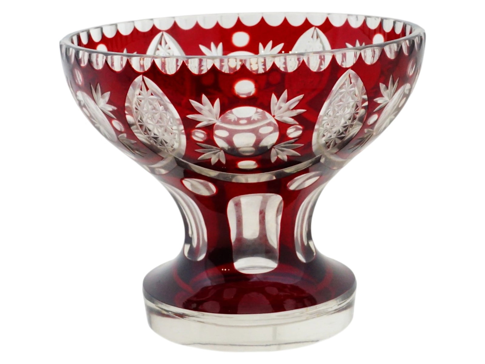 CZECH BOHEMIAN CRYSTAL GLASS FRUIT BOWL (1 of 8)