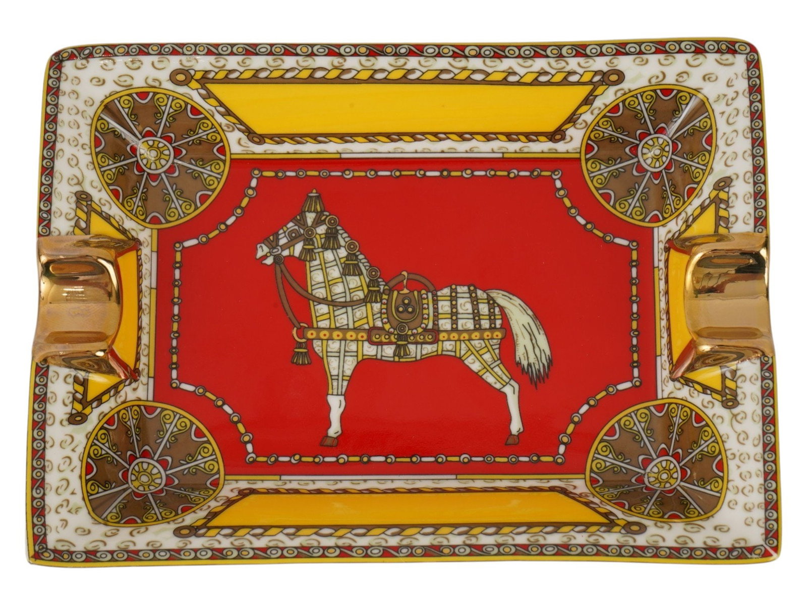HERMES CHEVAL D ORIENT PORCELAIN ASHTRAY (1 of 7)