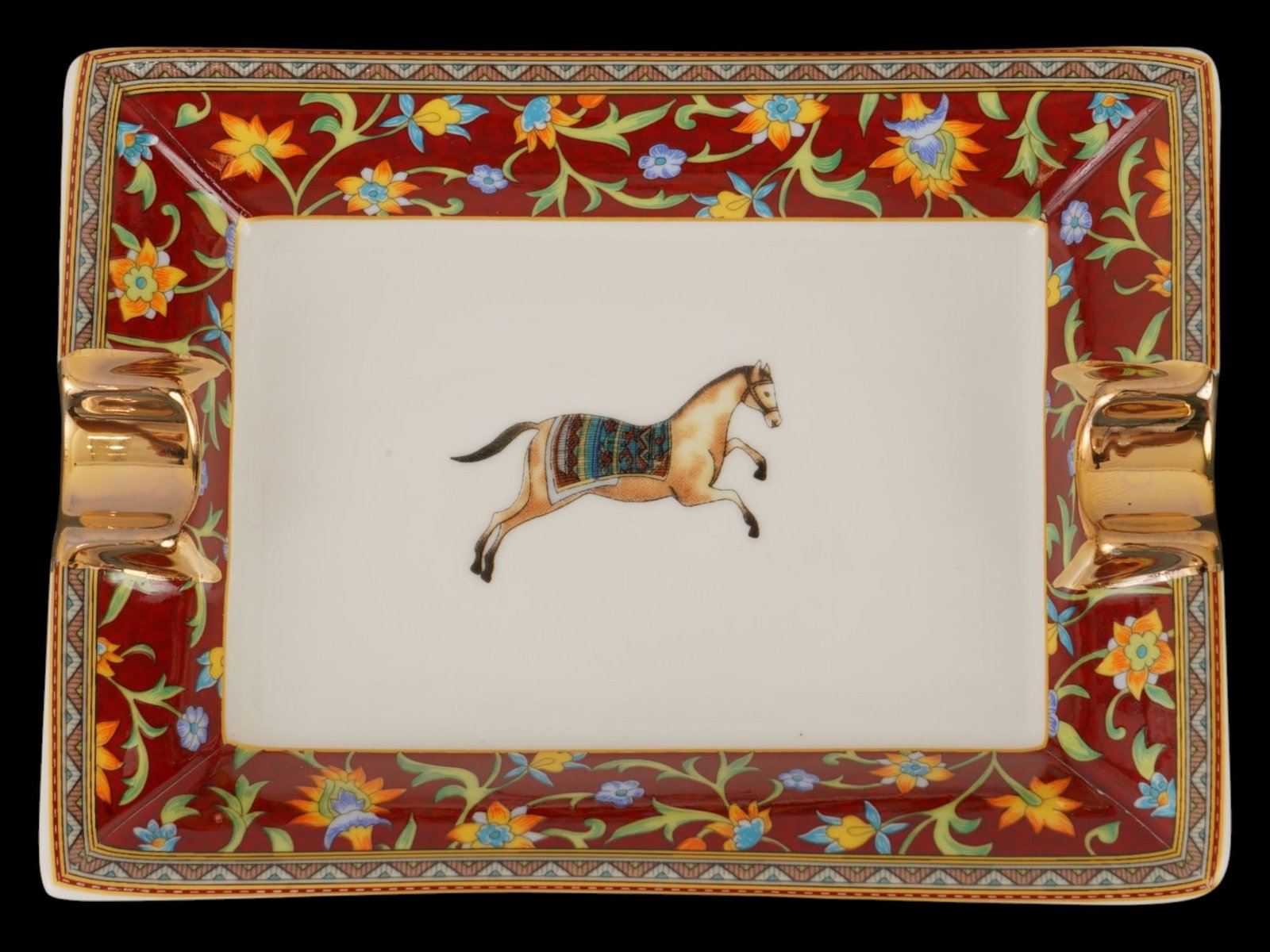 FRENCH HERMES CHEVAL D ORIENT PORCELAIN ASHTRAY (1 of 6)