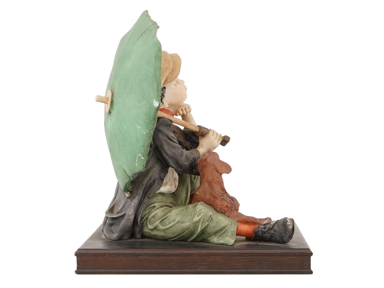 CAPODIMONTE STYLE CERAMIC BOY FIGURINE SIGNED - 5