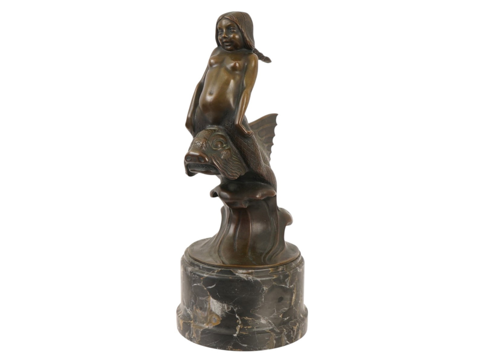 BRONZE SCULPTURE WATER SPRITE BY ANTON ENDSTORFER (1 of 9)