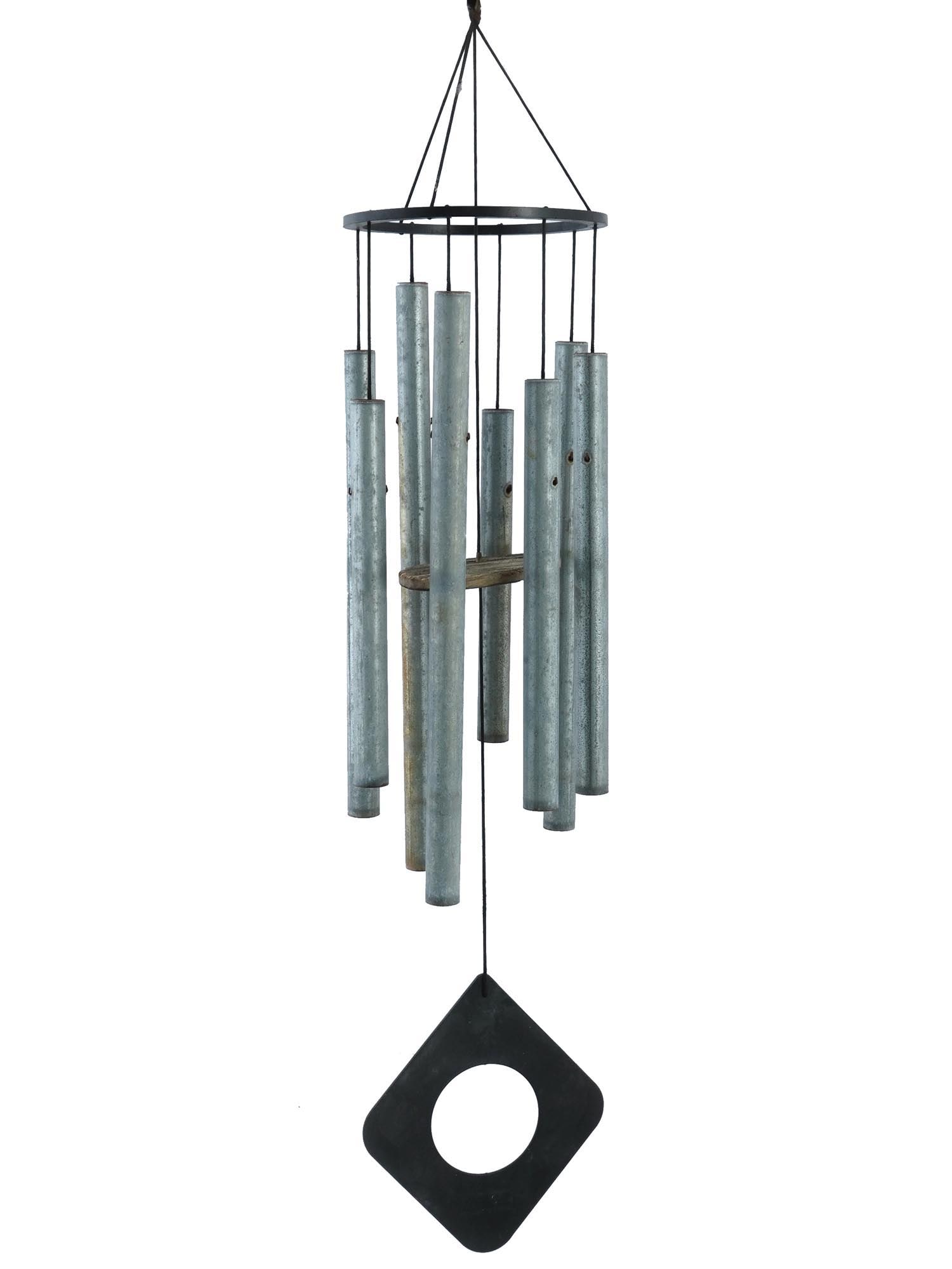 VINTAGE ALUMINUM WIND CHIME WITH EIGHT TUBES (1 of 4)