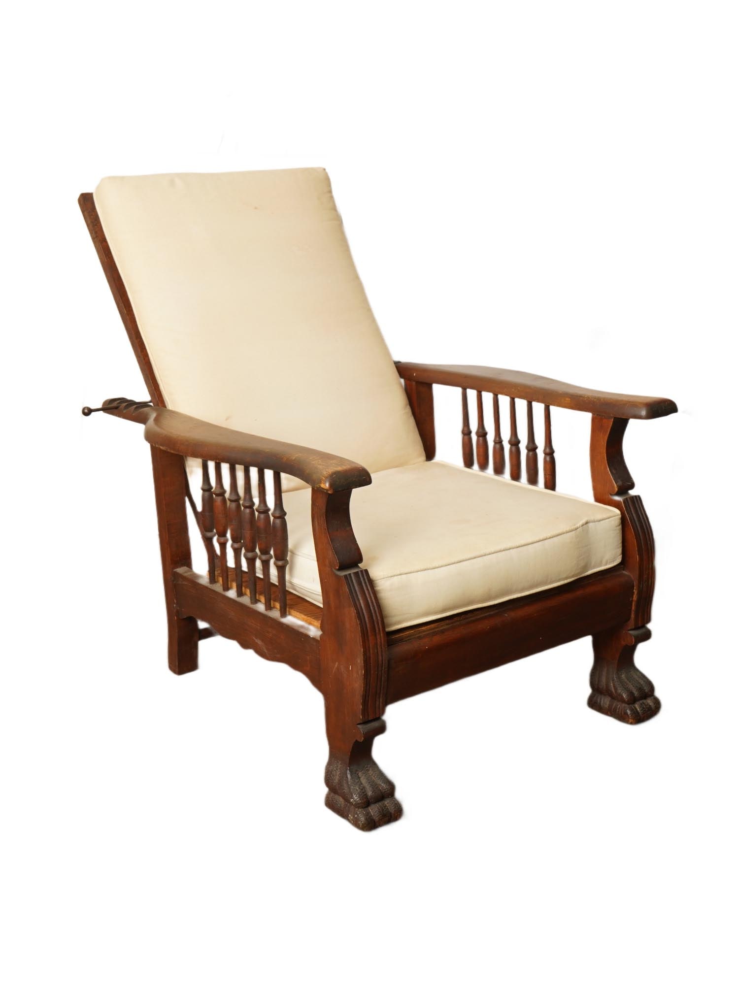 ANTIQUE AMERICAN VICTORIAN MORRIS ARMCHAIR (1 of 10)