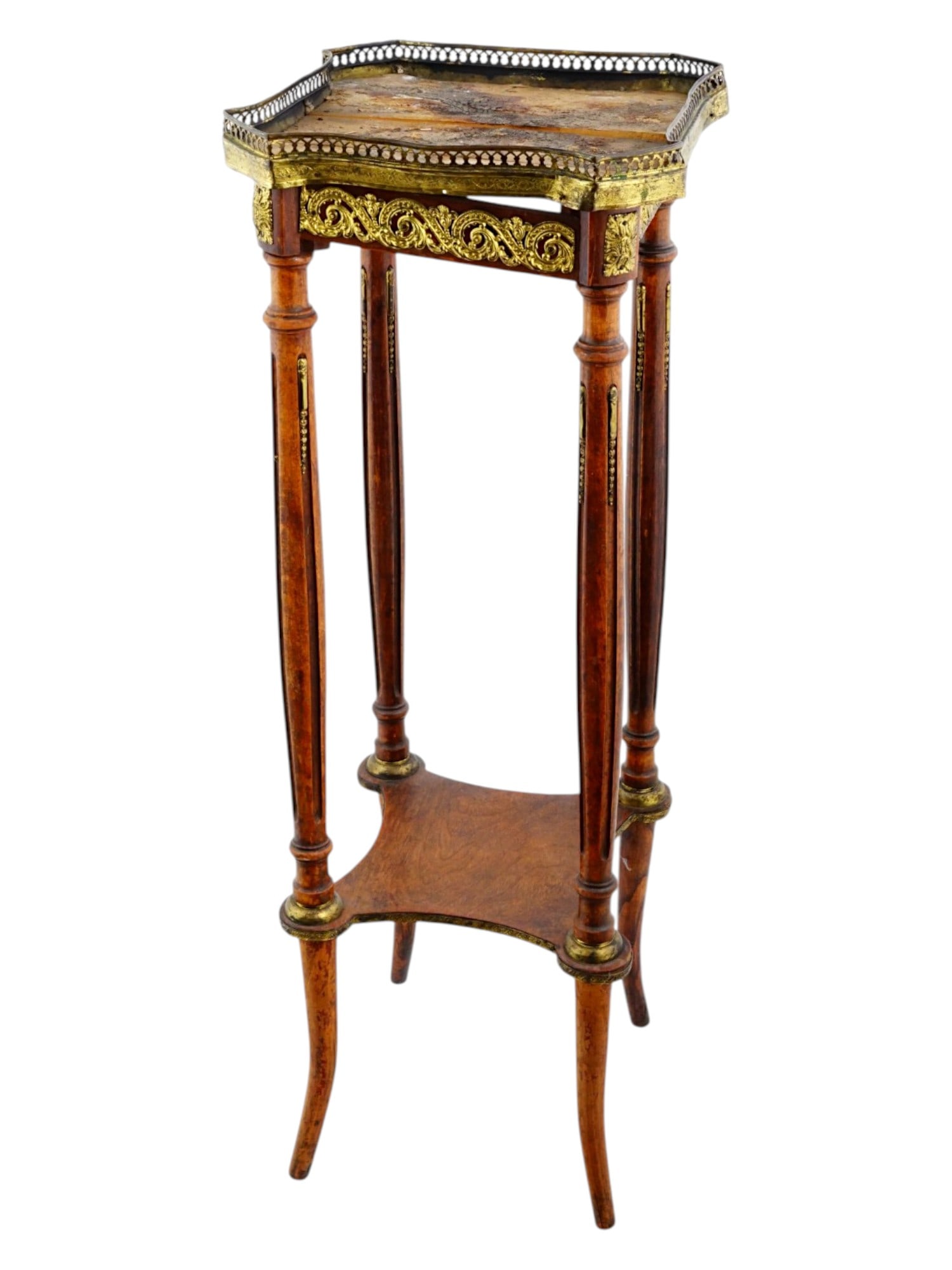 ANTIQUE FRENCH LOUIS XVI TWO TIER PEDESTAL STAND (1 of 8)