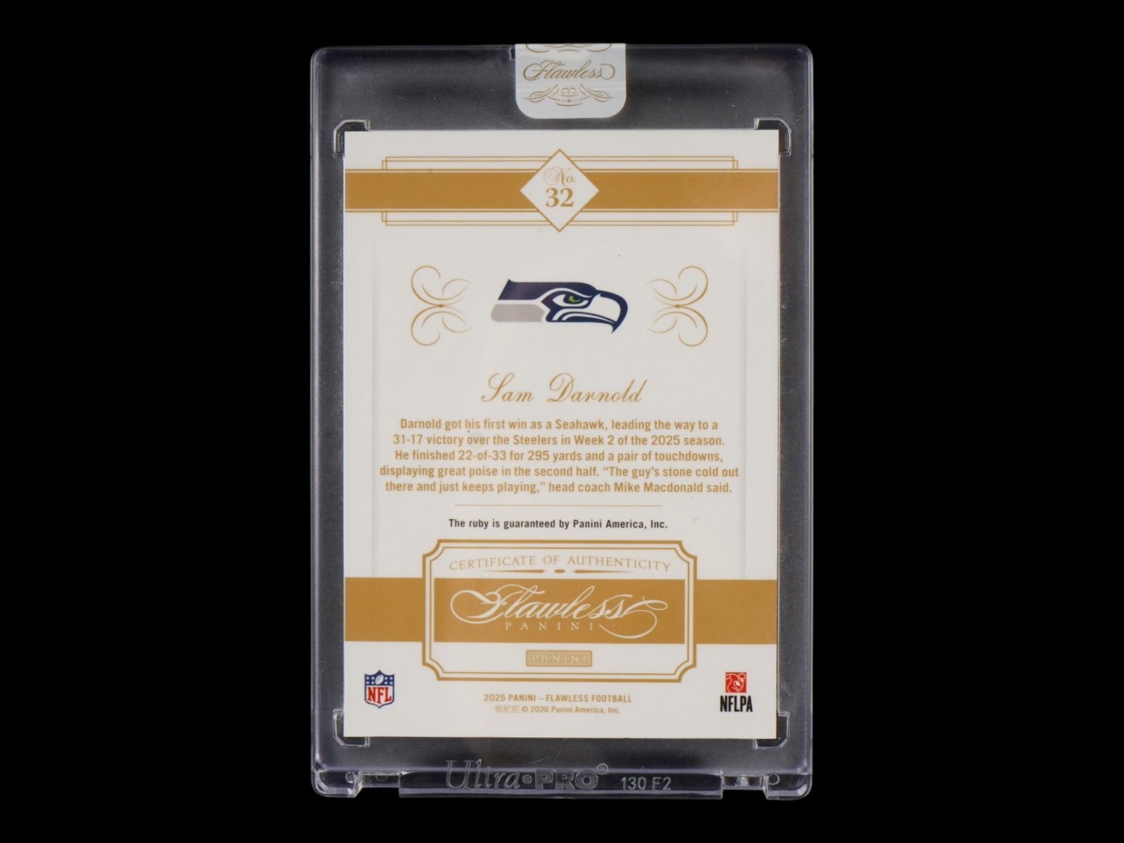 2025 FLAWLESS SAM DARNOLD RUBY GEMSTONE /25 - 2