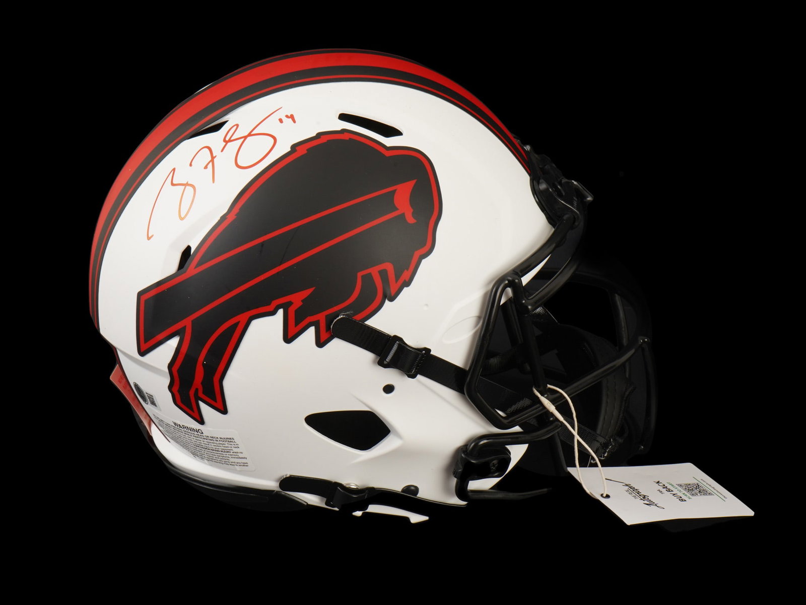 RYAN FITZPATRICK SIGNED BILLS ALTERNATE COLOR SPEED HELMET: This exceptional lot features a Riddell Speed full-size alternate color Buffalo Bills helmet, hand-signed by the legendary journeyman quarterback, Ryan Fitzpatrick. Known affectionately as