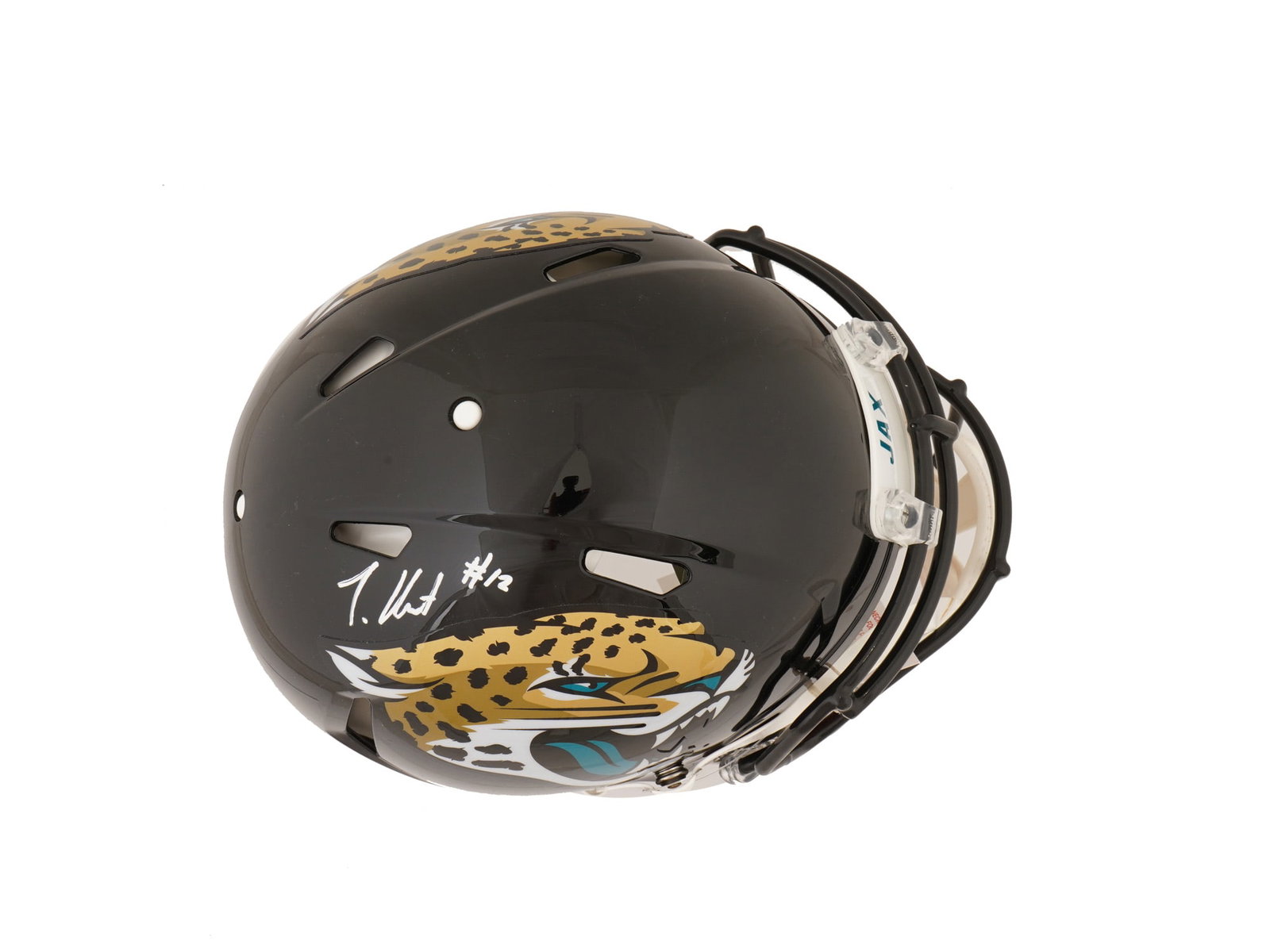 TRAVIS HUNTER SIGNED JAGUARS SPEED HELMET - 5