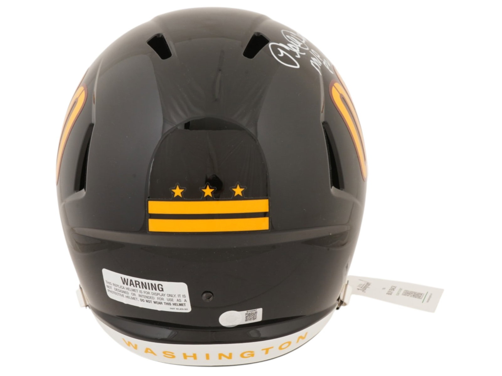 MARK MOSELEY SIGNED COMMANDERS ALTERNATE REPLICA HELMET - 4