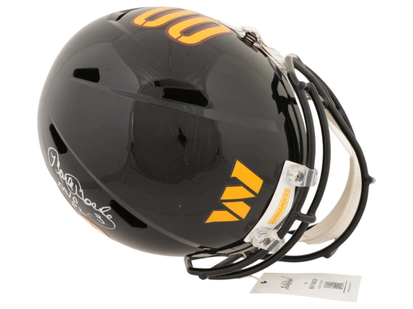 MARK MOSELEY SIGNED COMMANDERS ALTERNATE REPLICA HELMET - 5