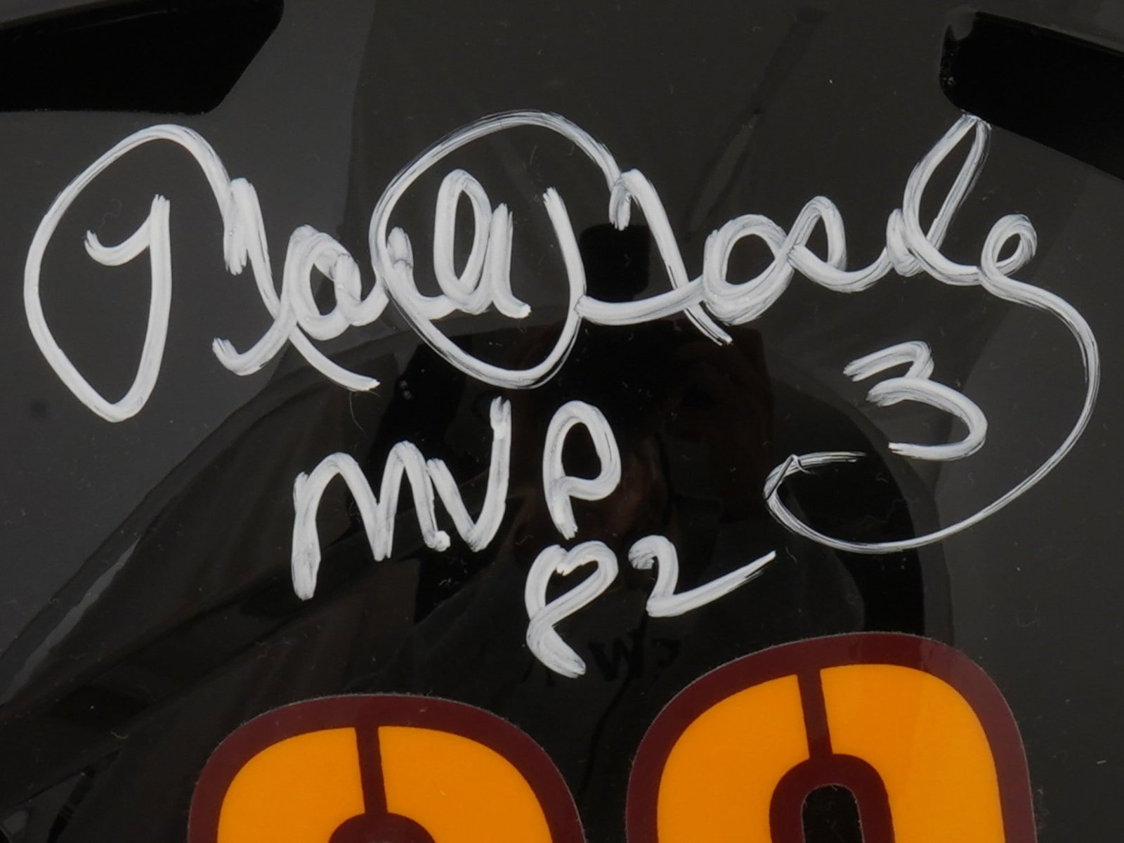 MARK MOSELEY SIGNED COMMANDERS ALTERNATE REPLICA HELMET - 7