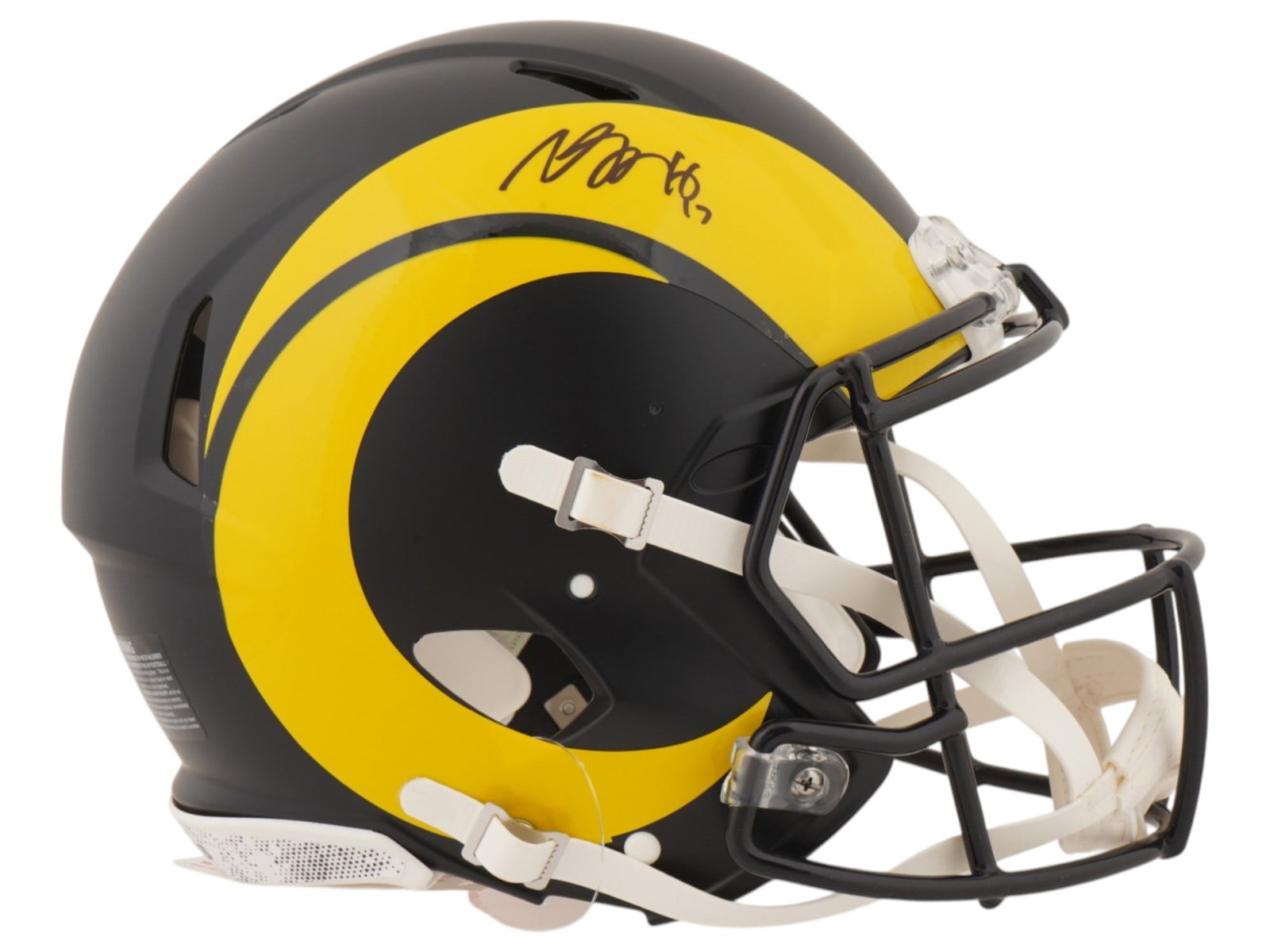 DAVANTE ADAMS SIGNED RAMS RIVALRIES FULL SIZE HELMET: This striking lot features a full-size Riddell Speed helmet from the "Rivalries" collection, hand-signed by the elite wide receiver Davante Adams. A three-time First-team All-Pro, Adams solidified
