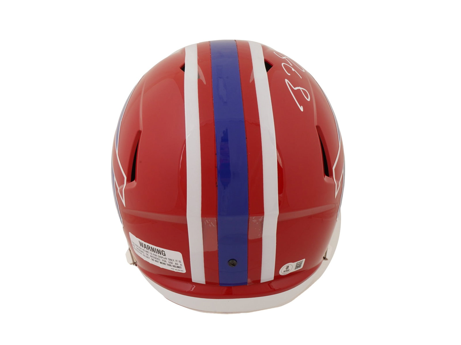 RYAN FITZPATRICK SIGNED RED BILLS FULL SIZE HELMET - 3