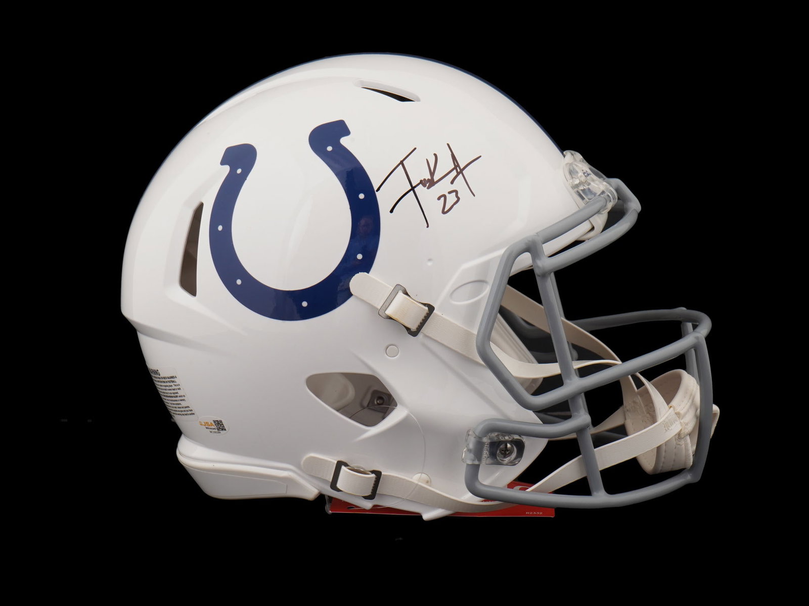 FRANK GORE SIGNED INDIANAPOLIS COLTS FULL SIZE SPEED HELMET: This exemplary offering features a Riddell Speed full-size Indianapolis Colts helmet, boldly signed by the legendary Frank Gore. As the NFL’s third all-time leading rusher, Gore’s tenure with the