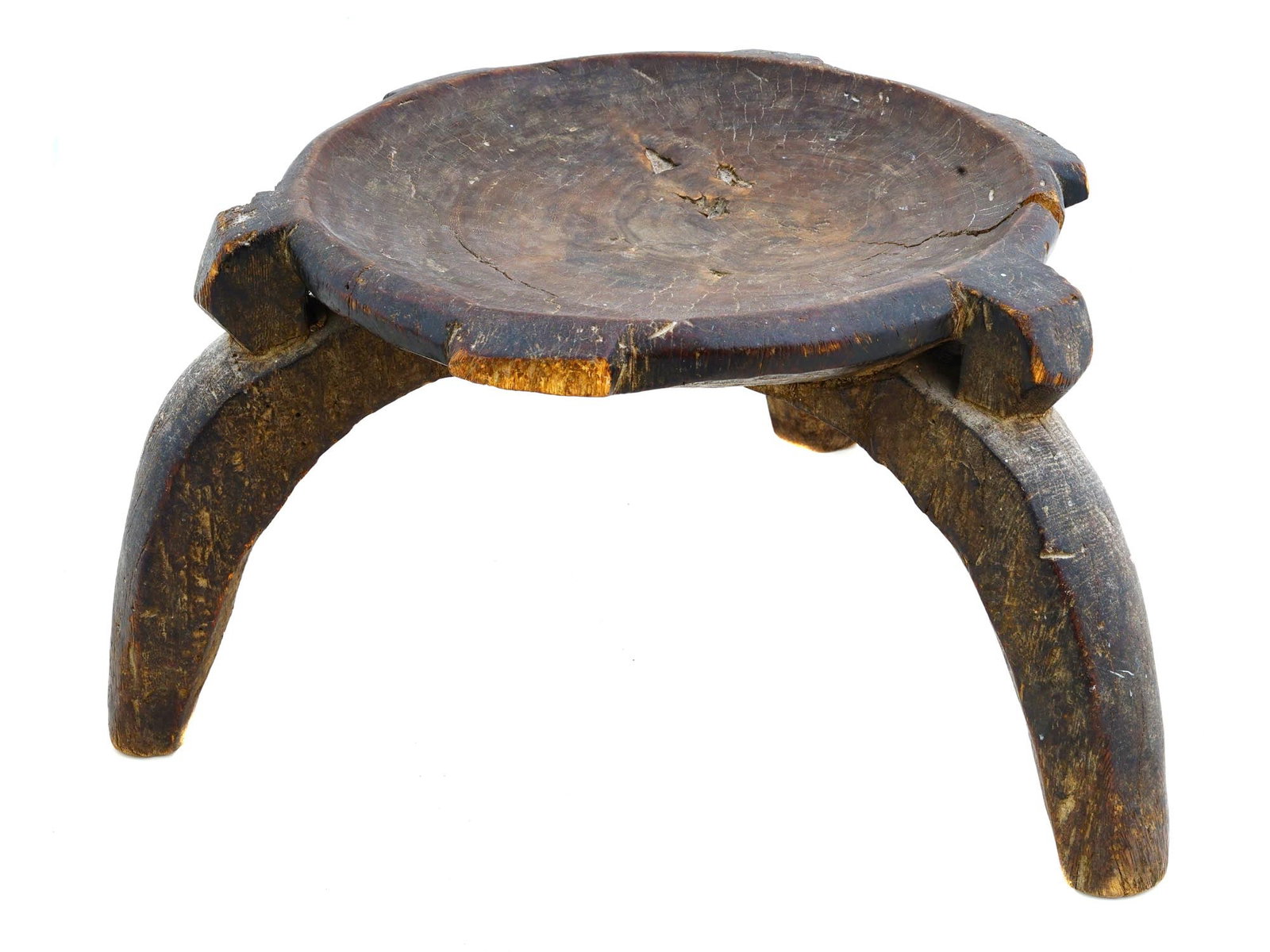 18TH CENTURY ANTIQUE AFRICAN CARVED WOODEN CHAIR (1 of 10)