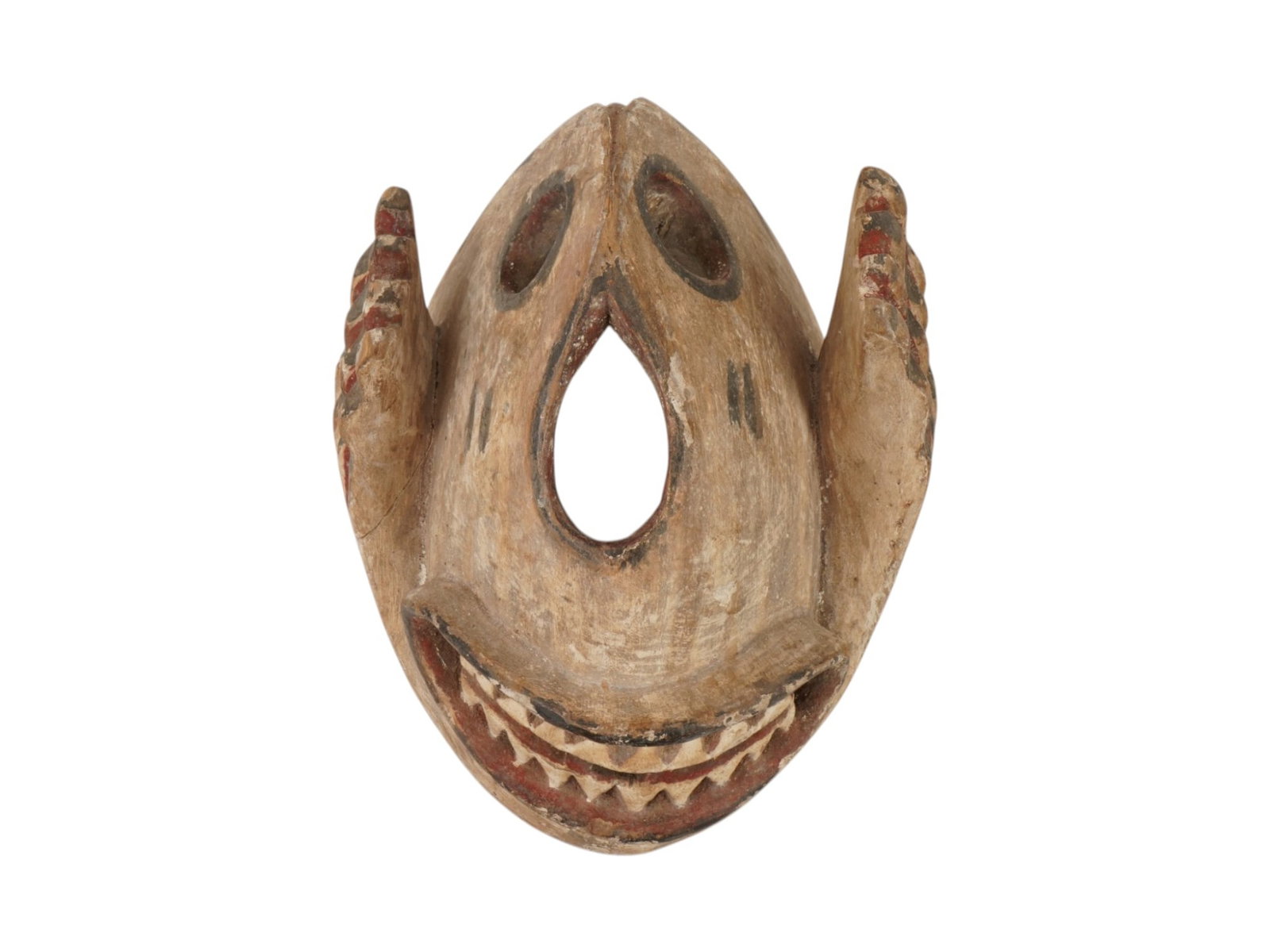 AFRICAN VILI PEOPLE CARVED WOODEN RITUAL MASK (1 of 8)