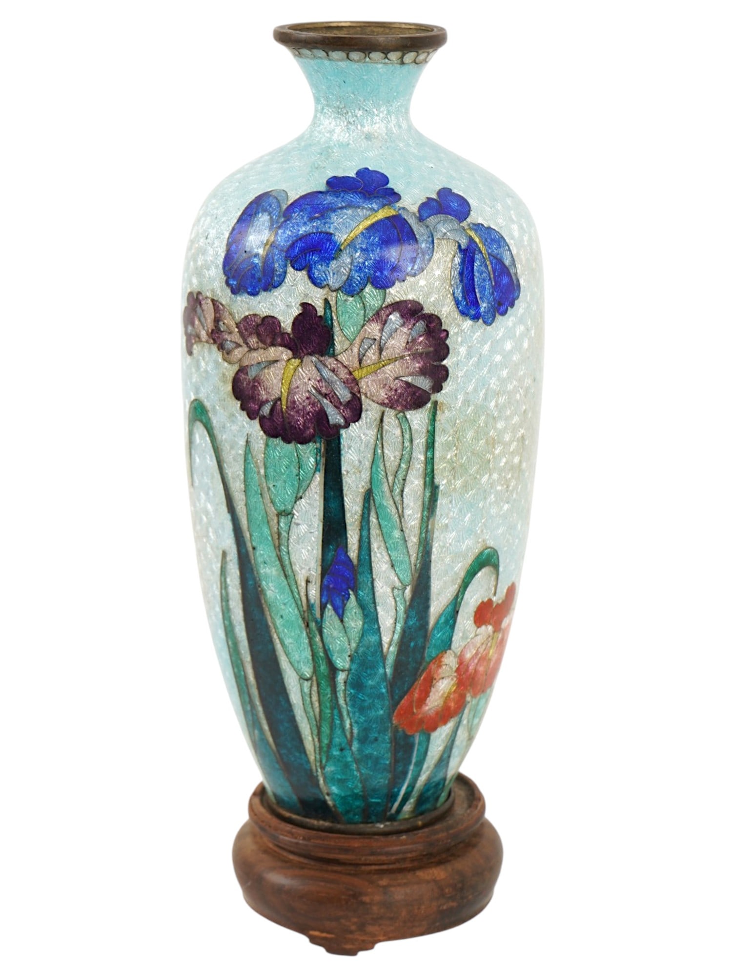 ANTIQUE JAPANESE MEIJI ERA GINBARI CLOISONNE VASE (1 of 10)