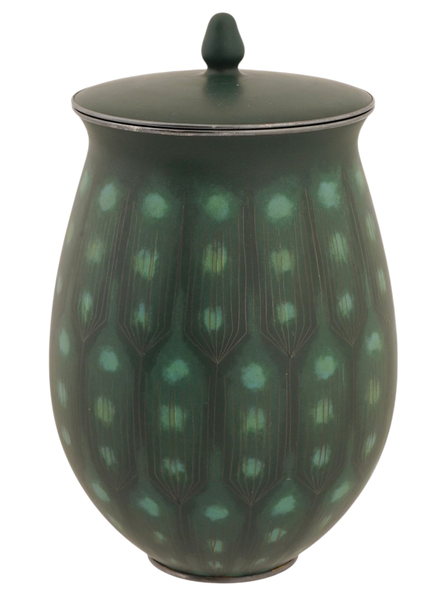 ANTIQUE JAPANESE CLOISONNE ENAMEL COVERED JAR (1 of 8)