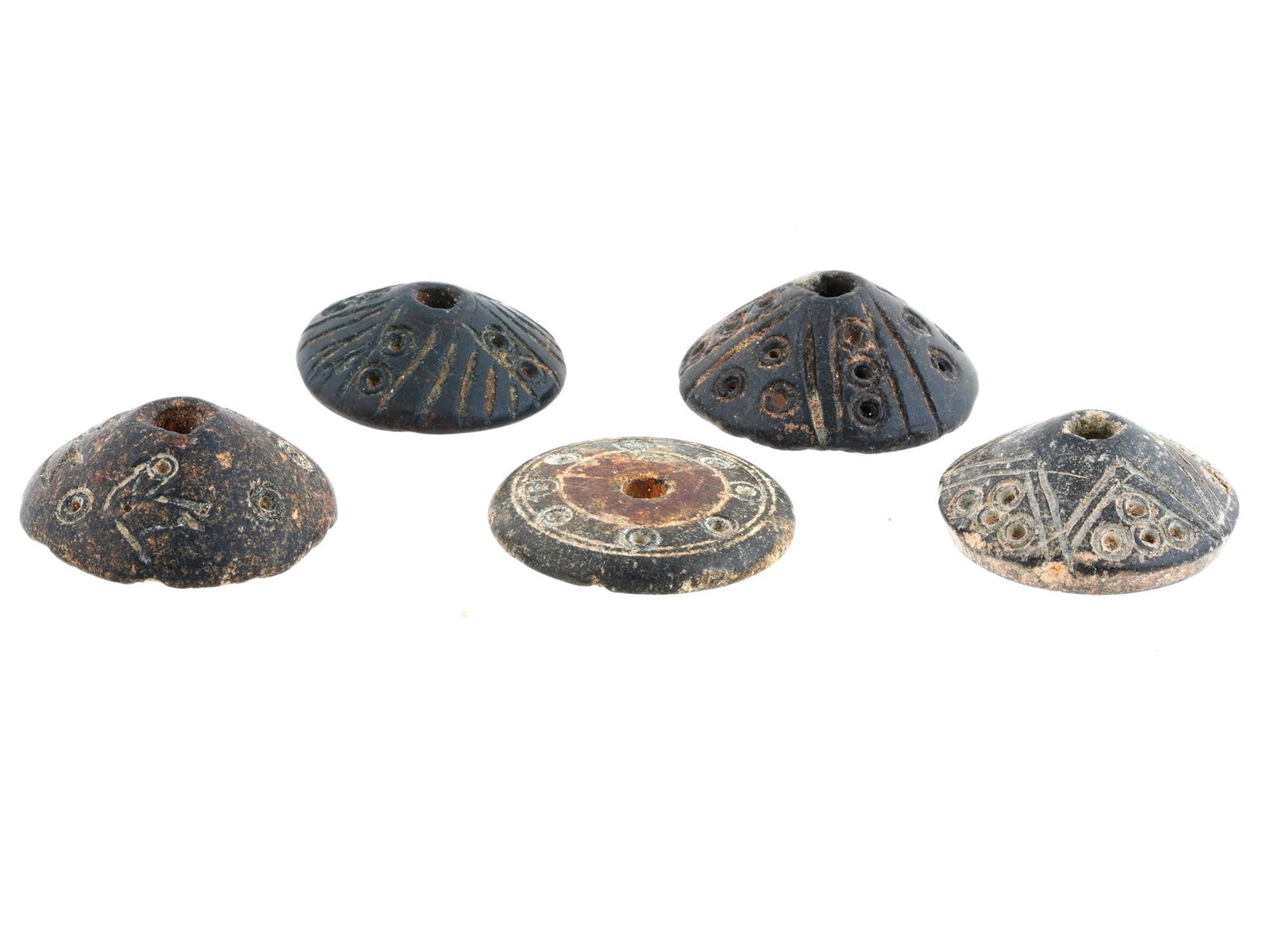 ANCIENT EGYPTIAN LATE PERIOD SPINDLE WHORLS (1 of 3)
