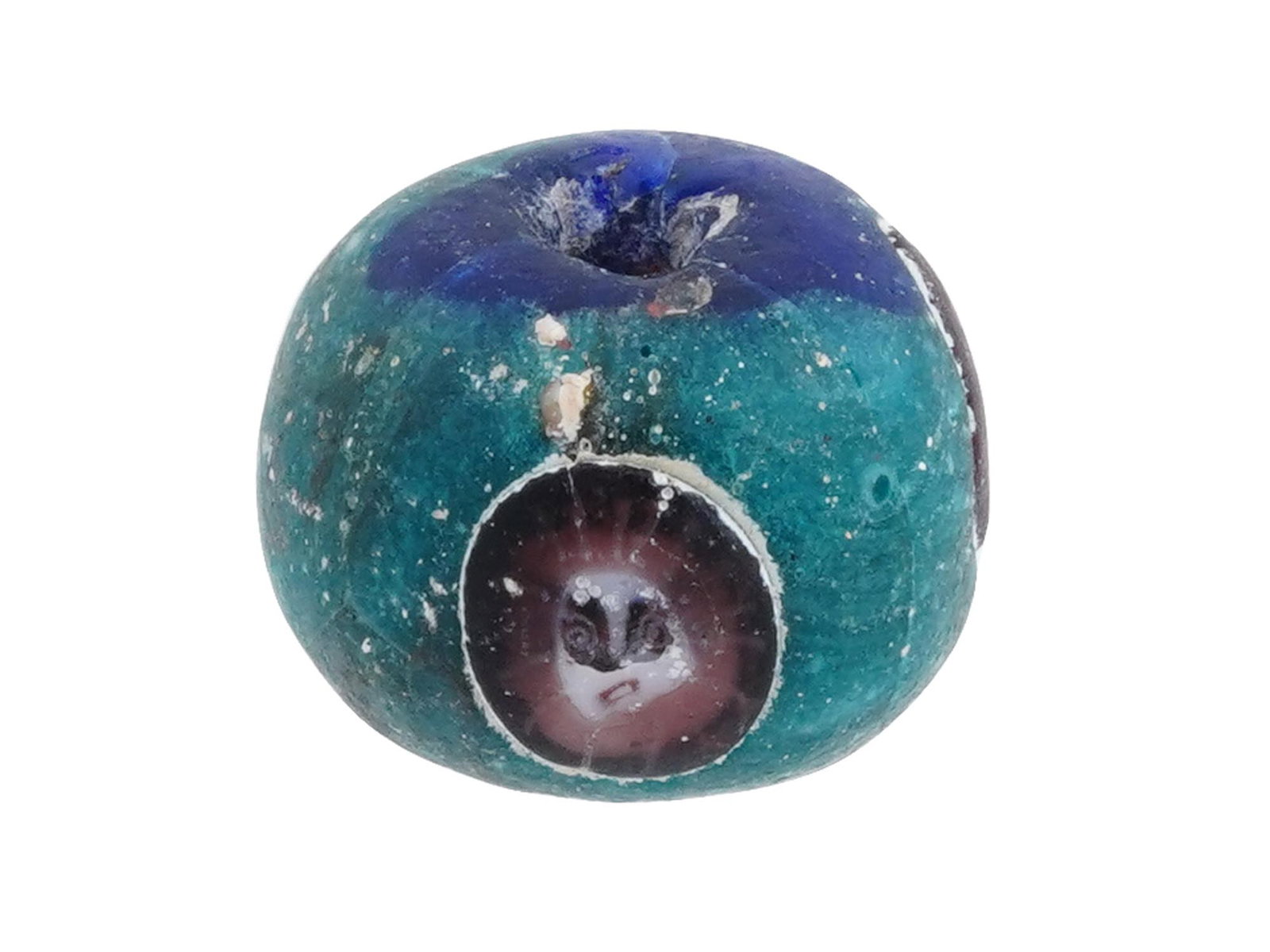 ANCIENT ROMAN MOSAIC BEAD W FACE IMAGES 100 TO 300 AD (1 of 4)