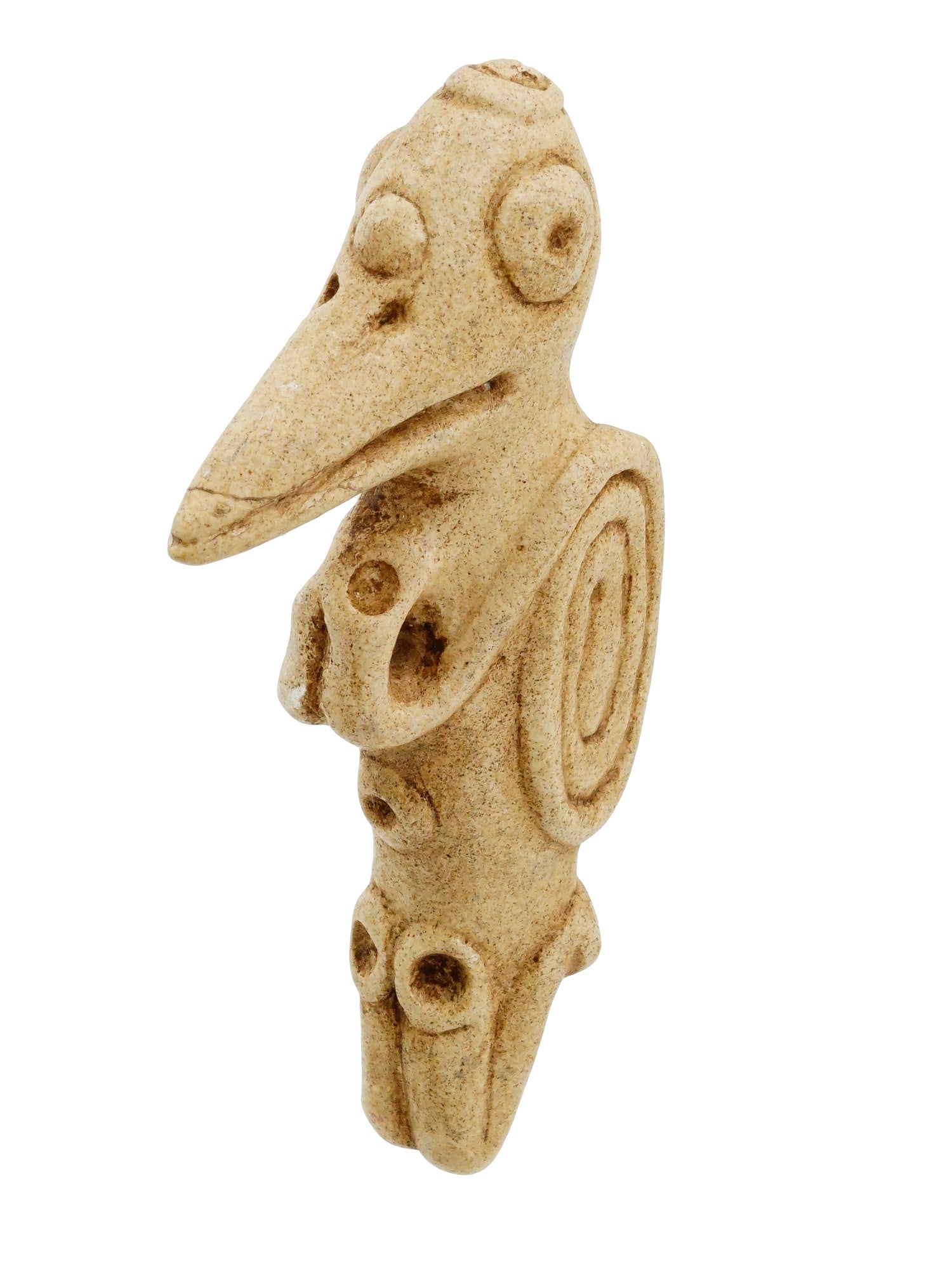 ANCIENT PRE COLUMBIAN TAINO BIRD HEADED AMULET (1 of 7)