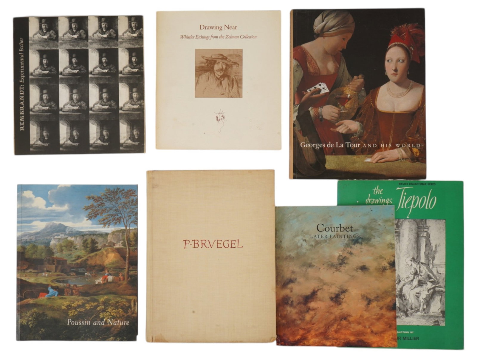 COLLECTION OF VINTAGE ART HISTORY BOOKS MASTER PAINTERS: A collection of seven vintage art history books devoted to master painters and printmakers from the 17th through the 19th centuries. The group includes volumes on artists such as Rembrandt van Rijn, J