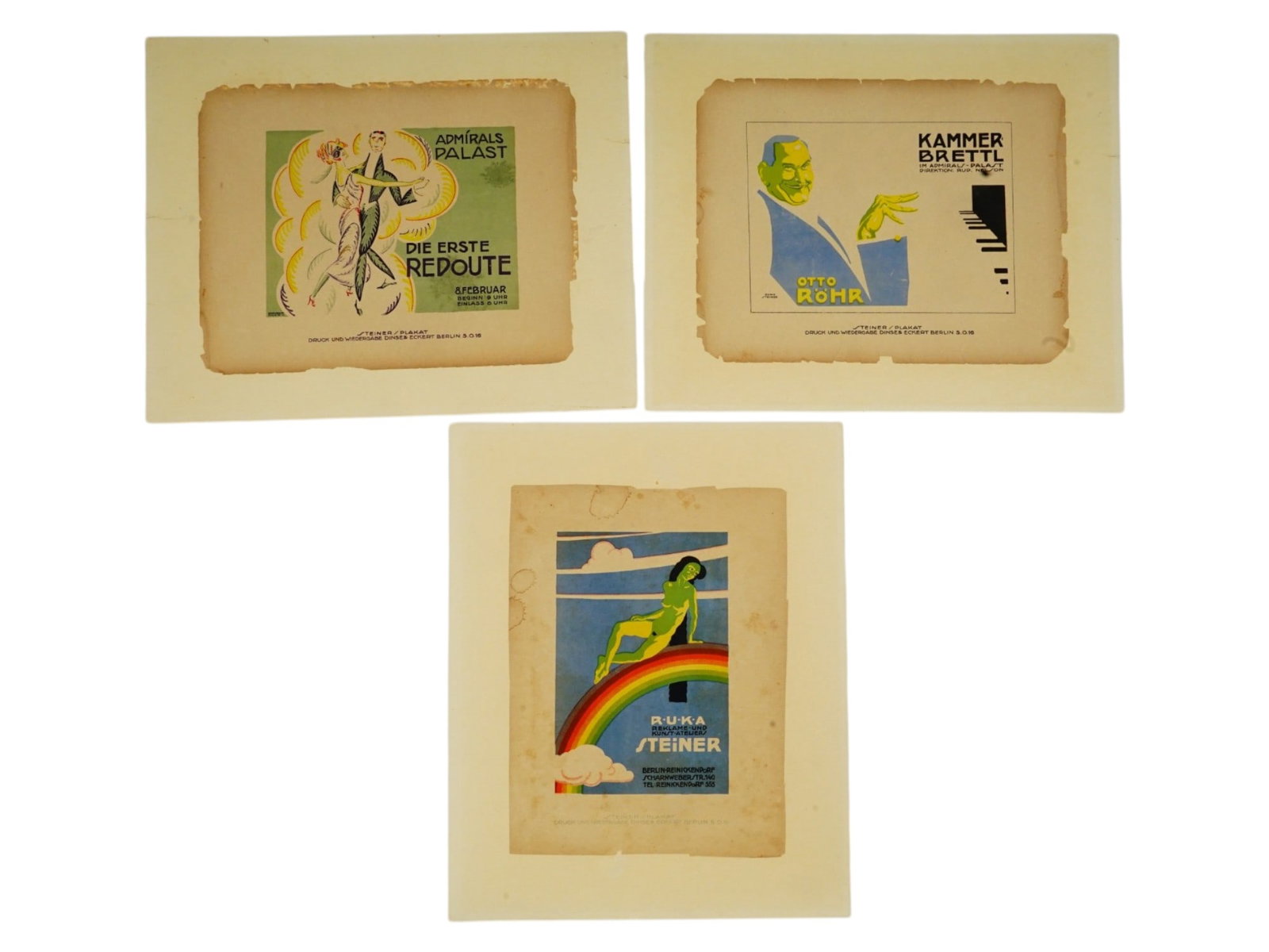 JO STEINER GERMAN ART DECO LITHOGRAPH POSTERS (1 of 12)