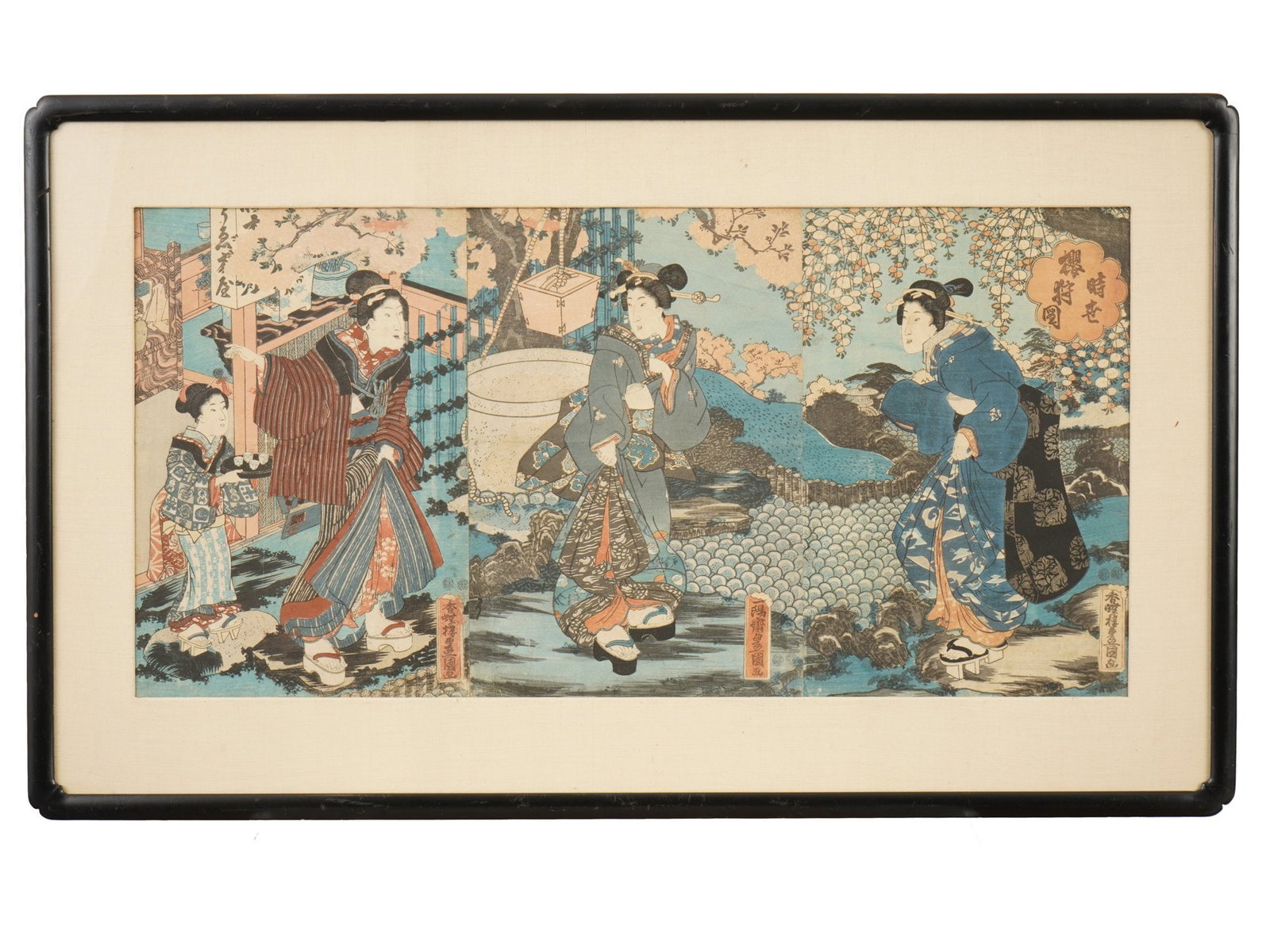 UTAGAWA KUNISADA ANTIQUE JAPANESE WOODBLOCK PRINT (1 of 8)