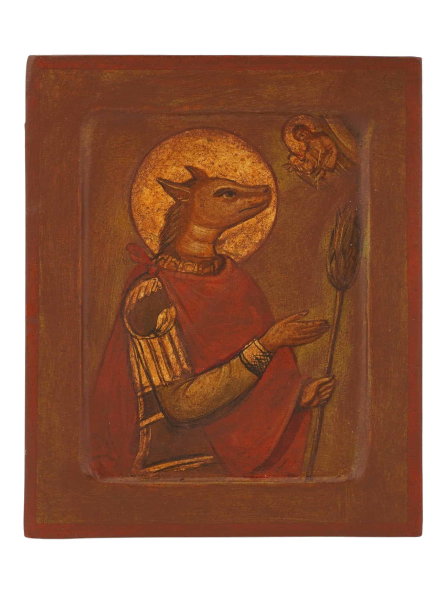 ANTIQUE RUSSIAN ICON OF SAINT CHRISTOPHER CYNOCEPHALUS (1 of 4)
