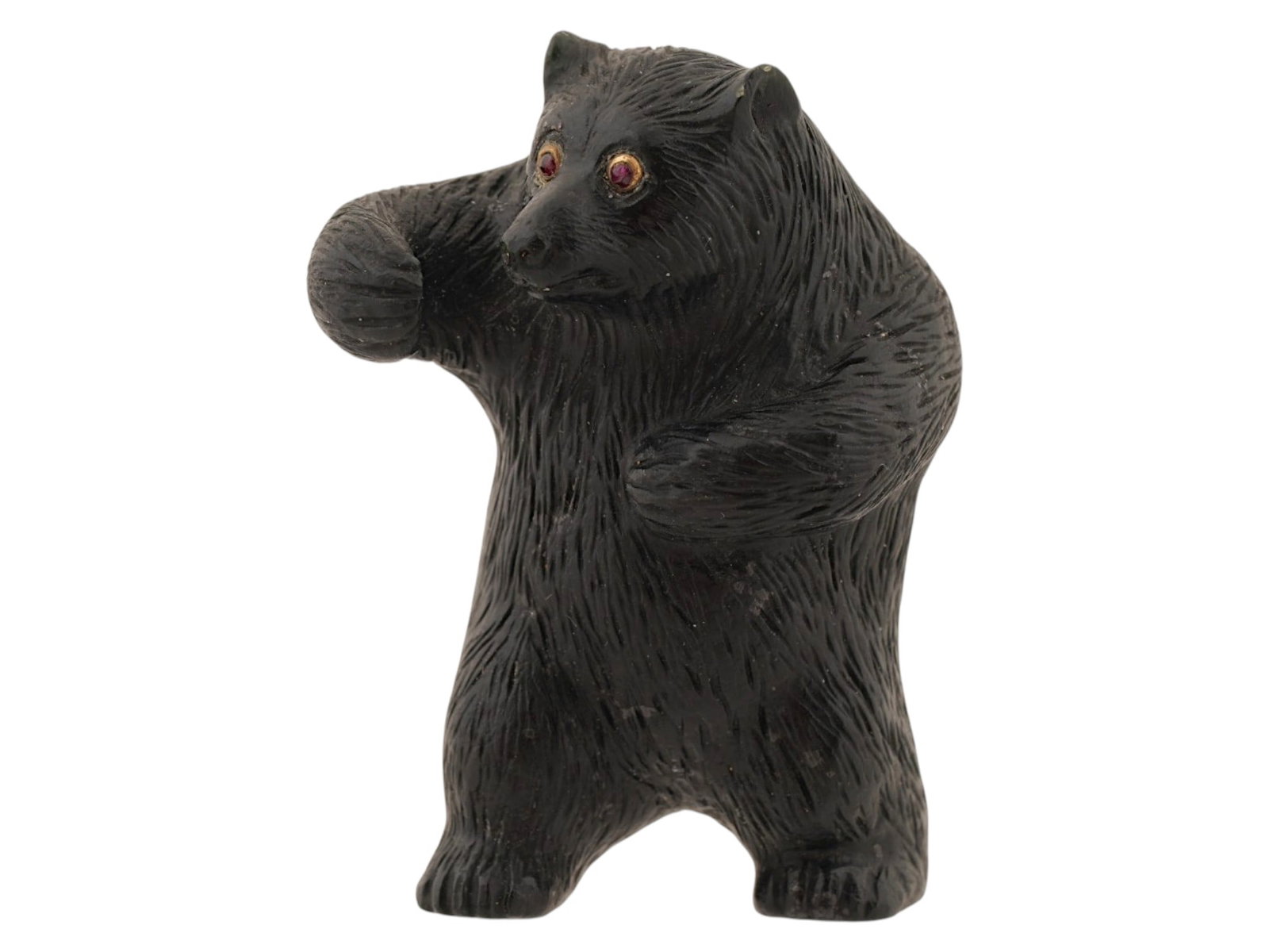 RUSSIAN HAND CARVED BLACK AGATE ANIMAL FIGURINE (1 of 8)